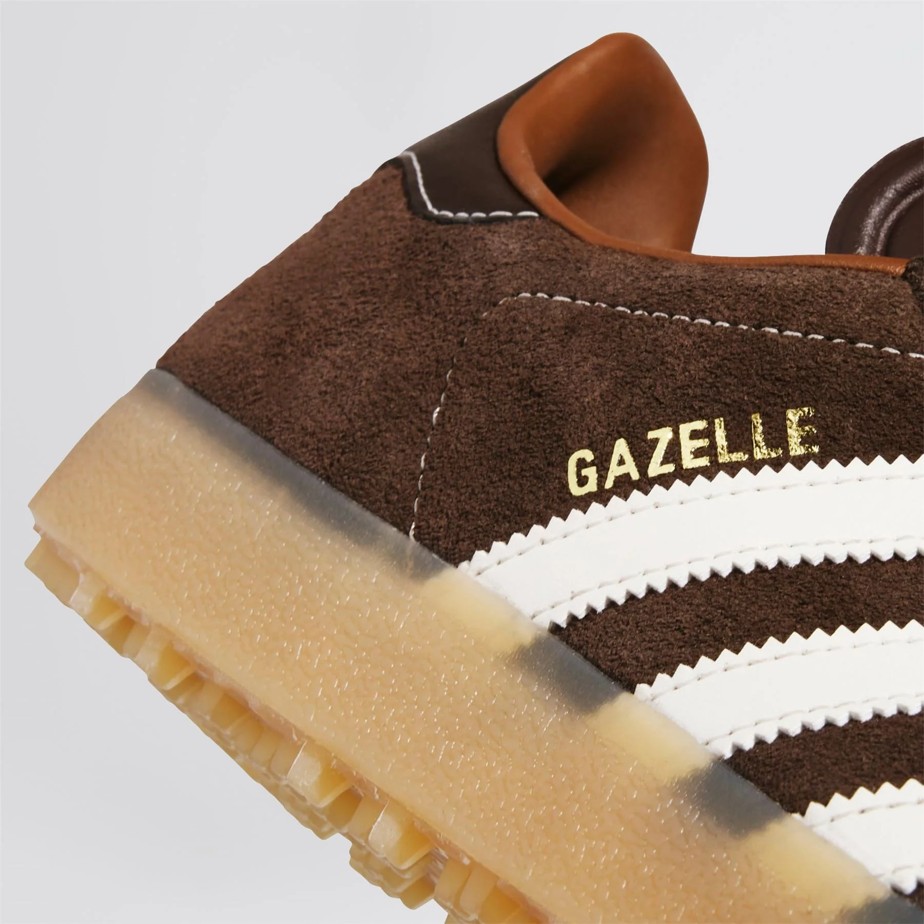 Gazelle Spikeless Golf Shoes Dark Brown/Chalk White - Image 4