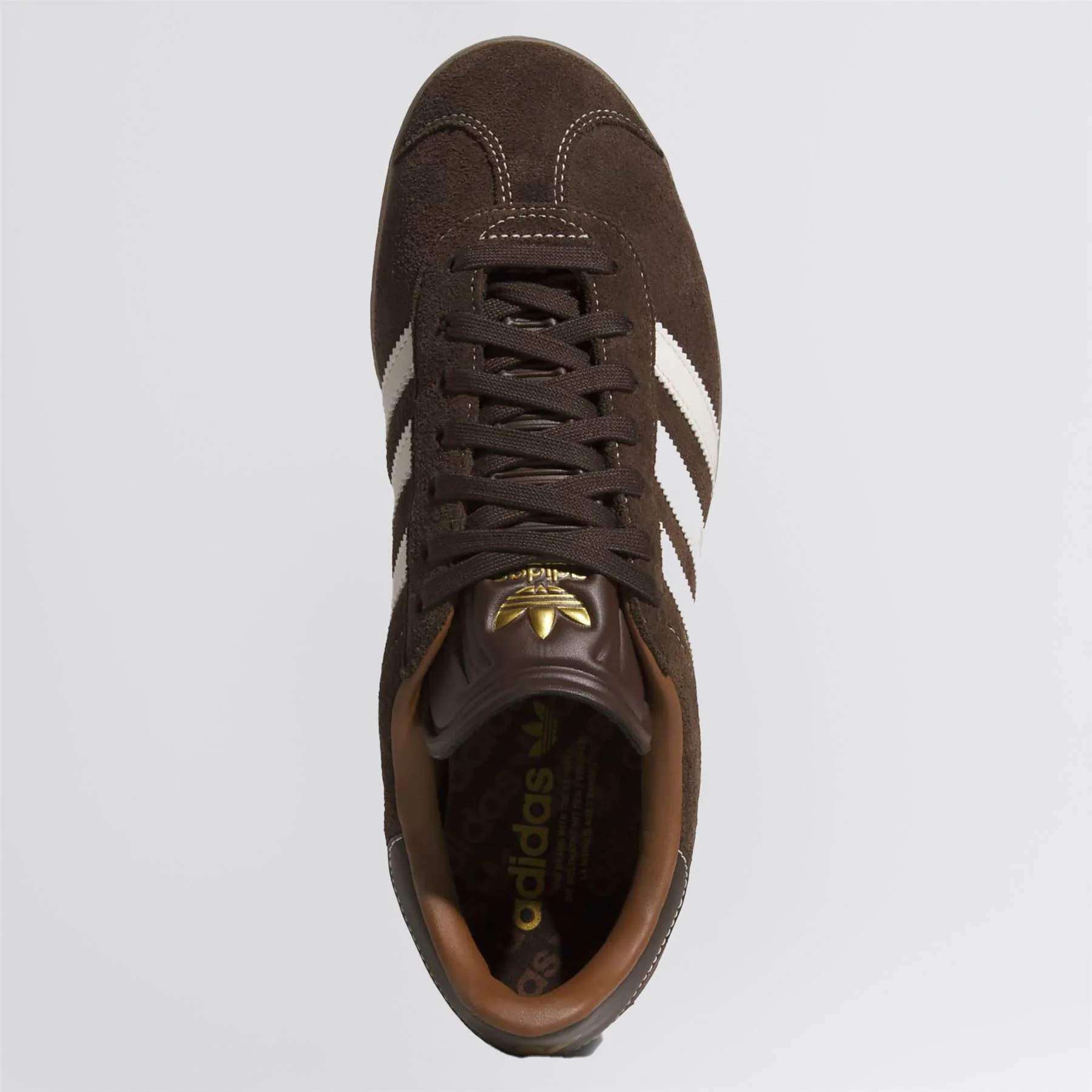 Gazelle Spikeless Golf Shoes Dark Brown/Chalk White - Image 6