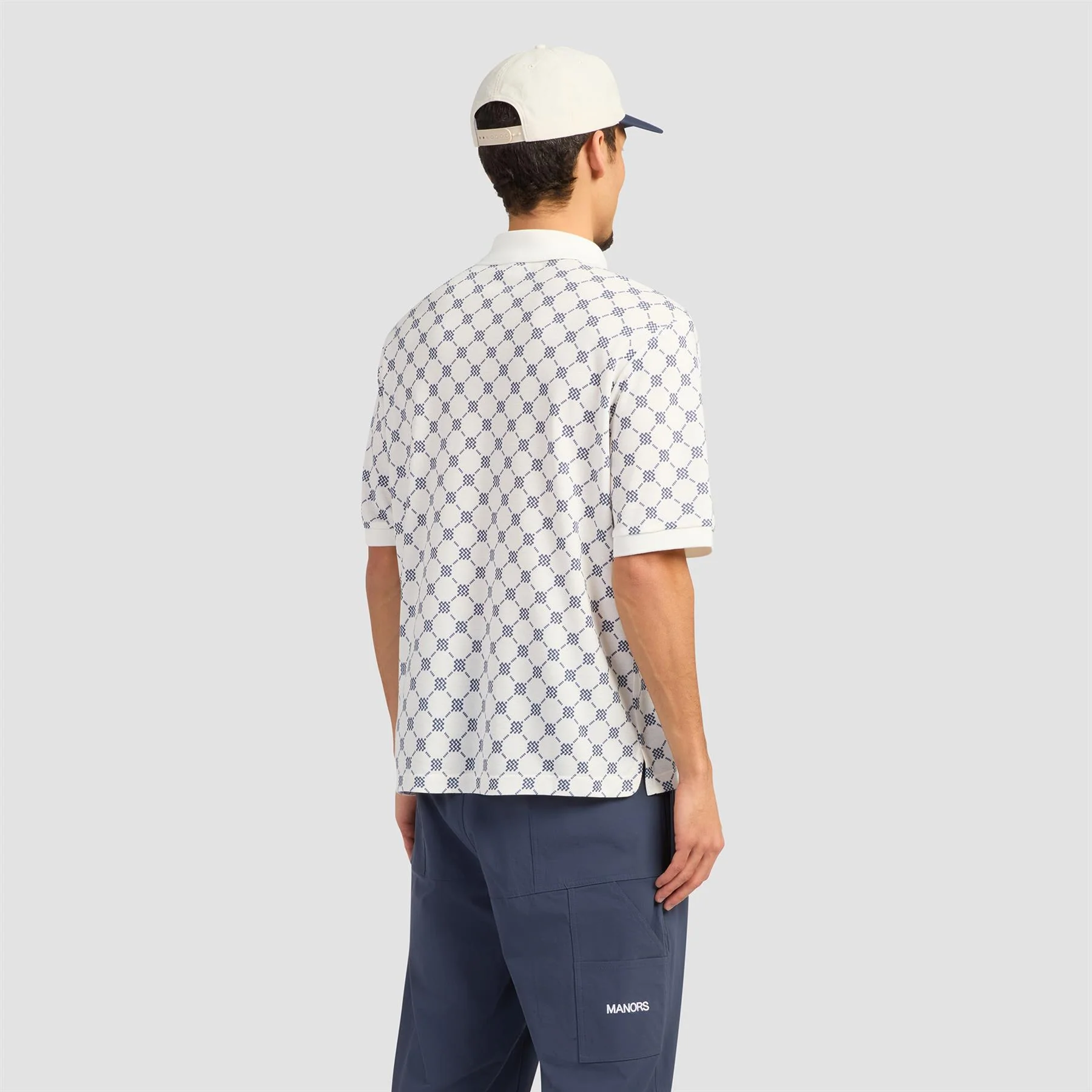 GOAT Pique Polo Monogram Cream - Image 2