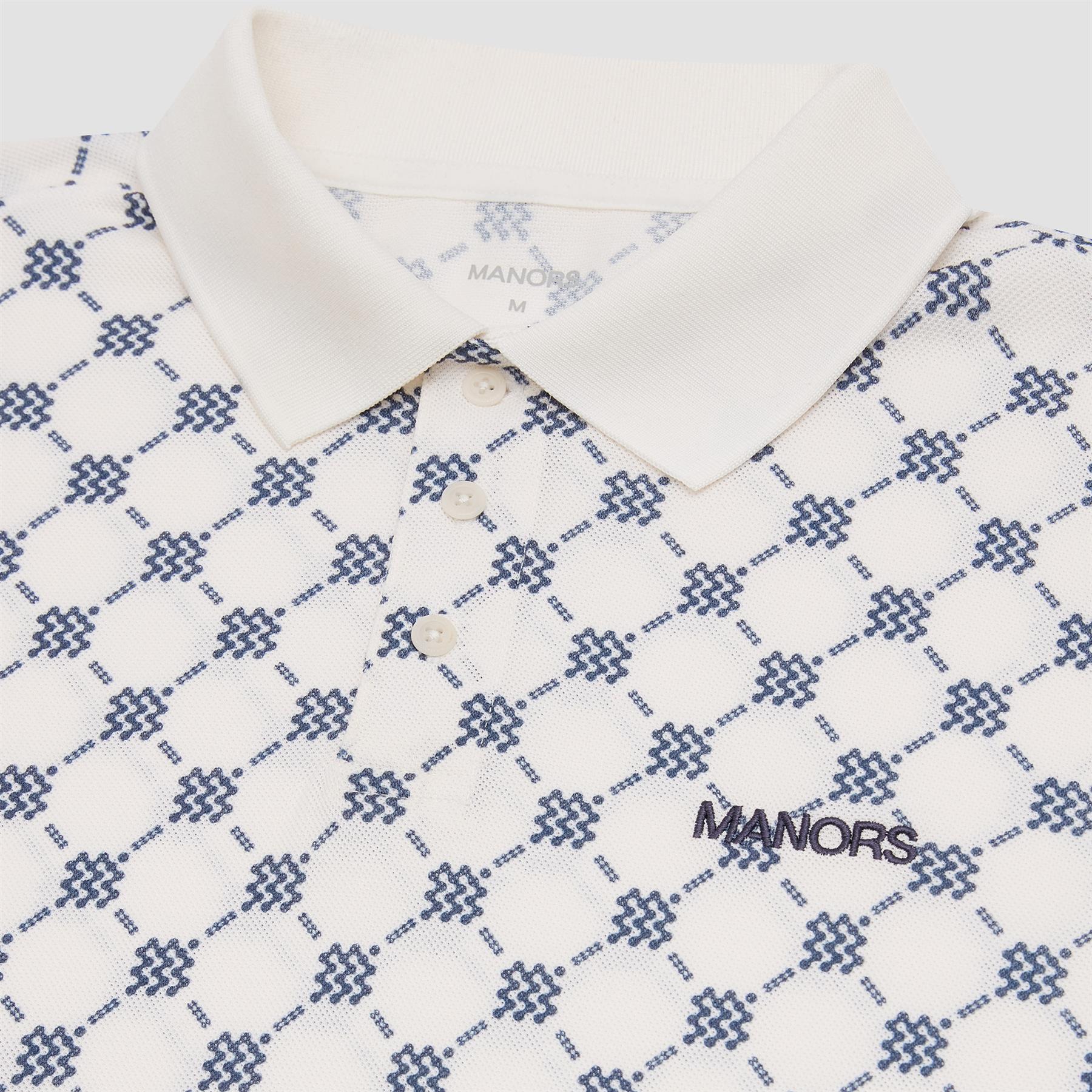 GOAT Pique Polo Monogram Cream - Image 4