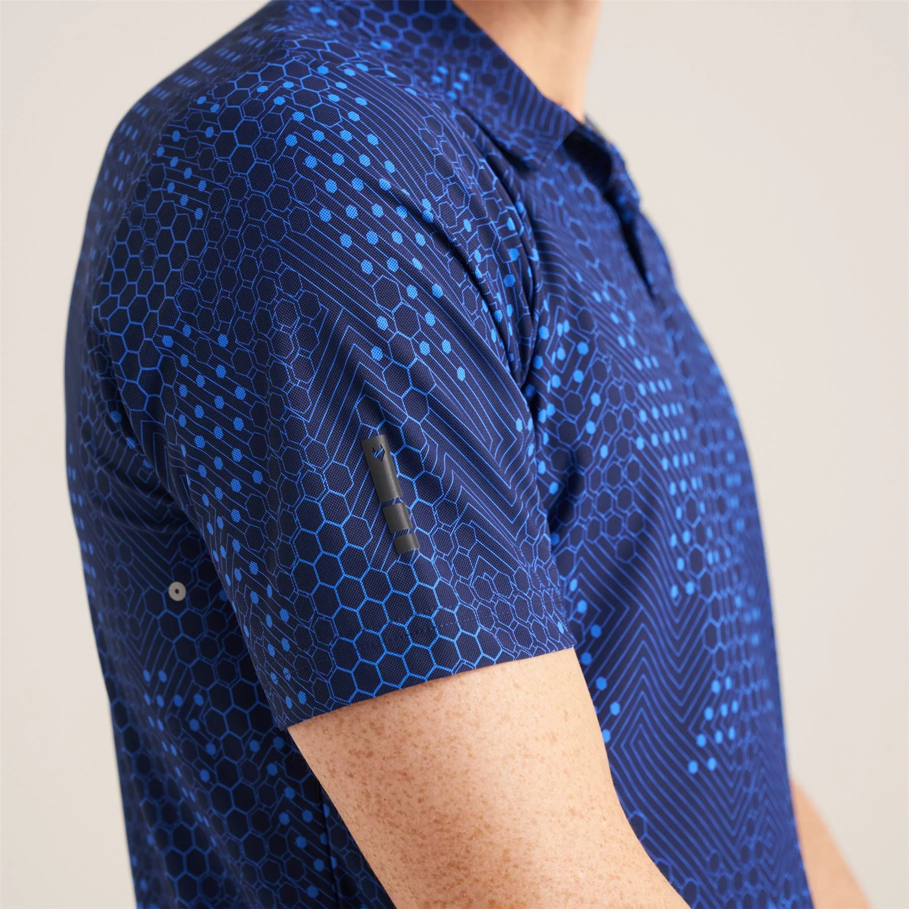 AOP Tech Camo Polo Blue - Image 4