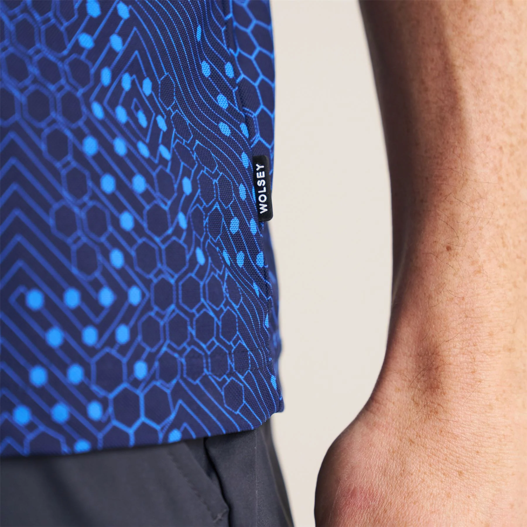 AOP Tech Camo Polo Blue - Image 5