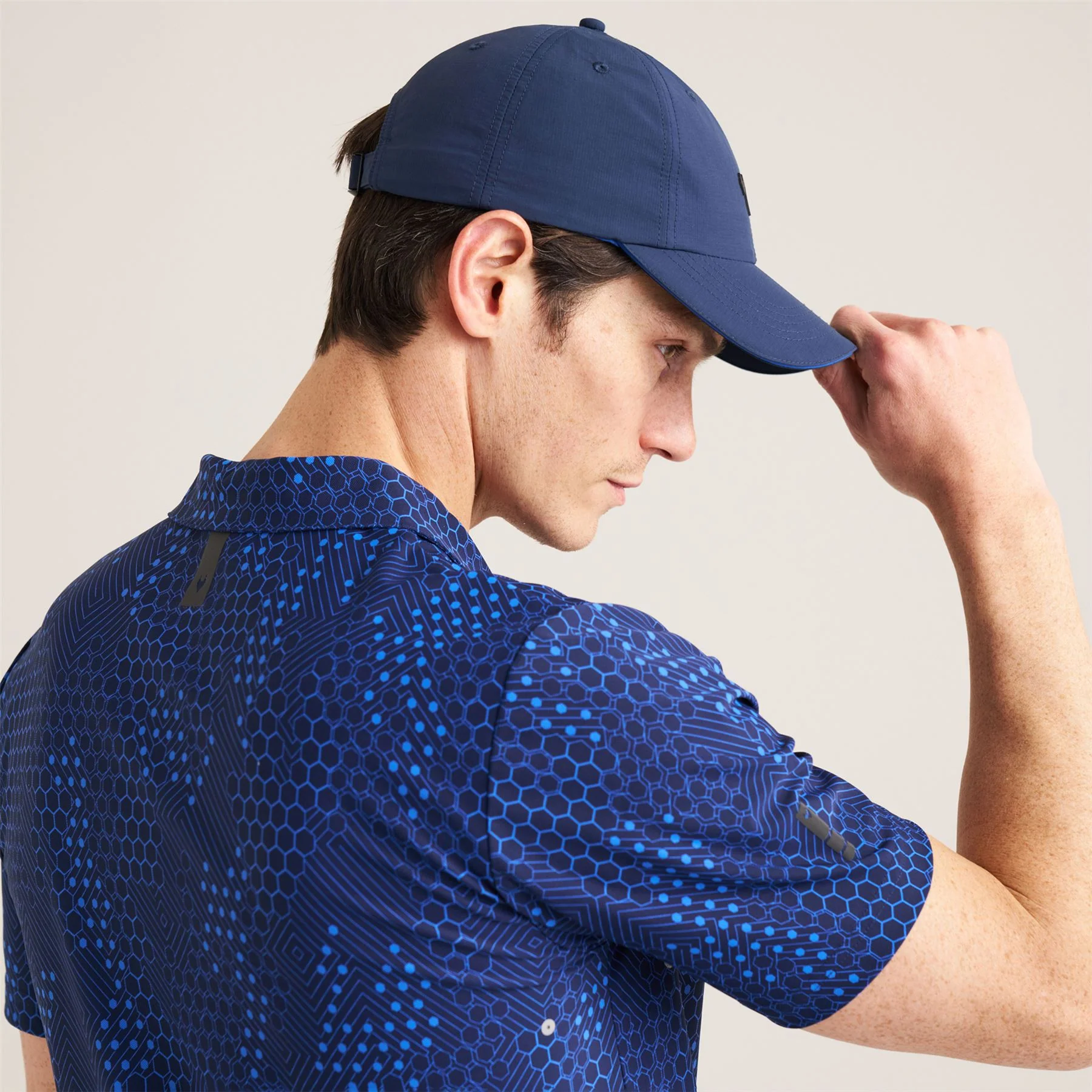 AOP Tech Camo Polo Blue - Image 7