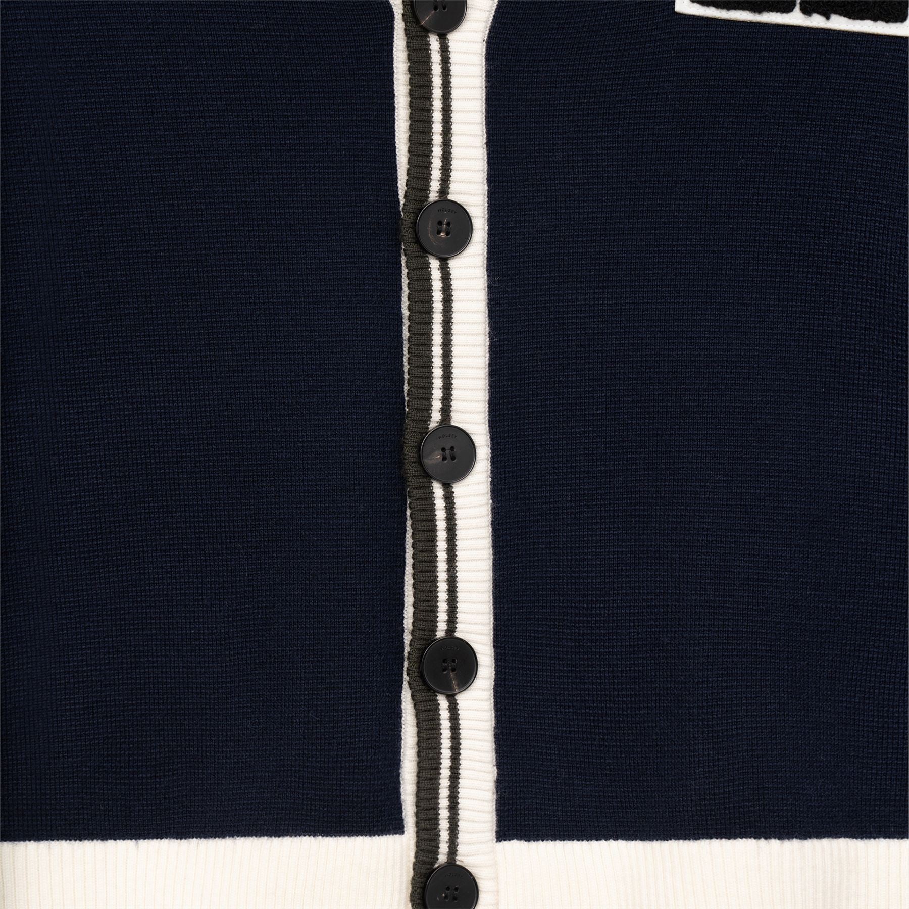 Golf Club Merino Wool Cardigan Navy - Image 10