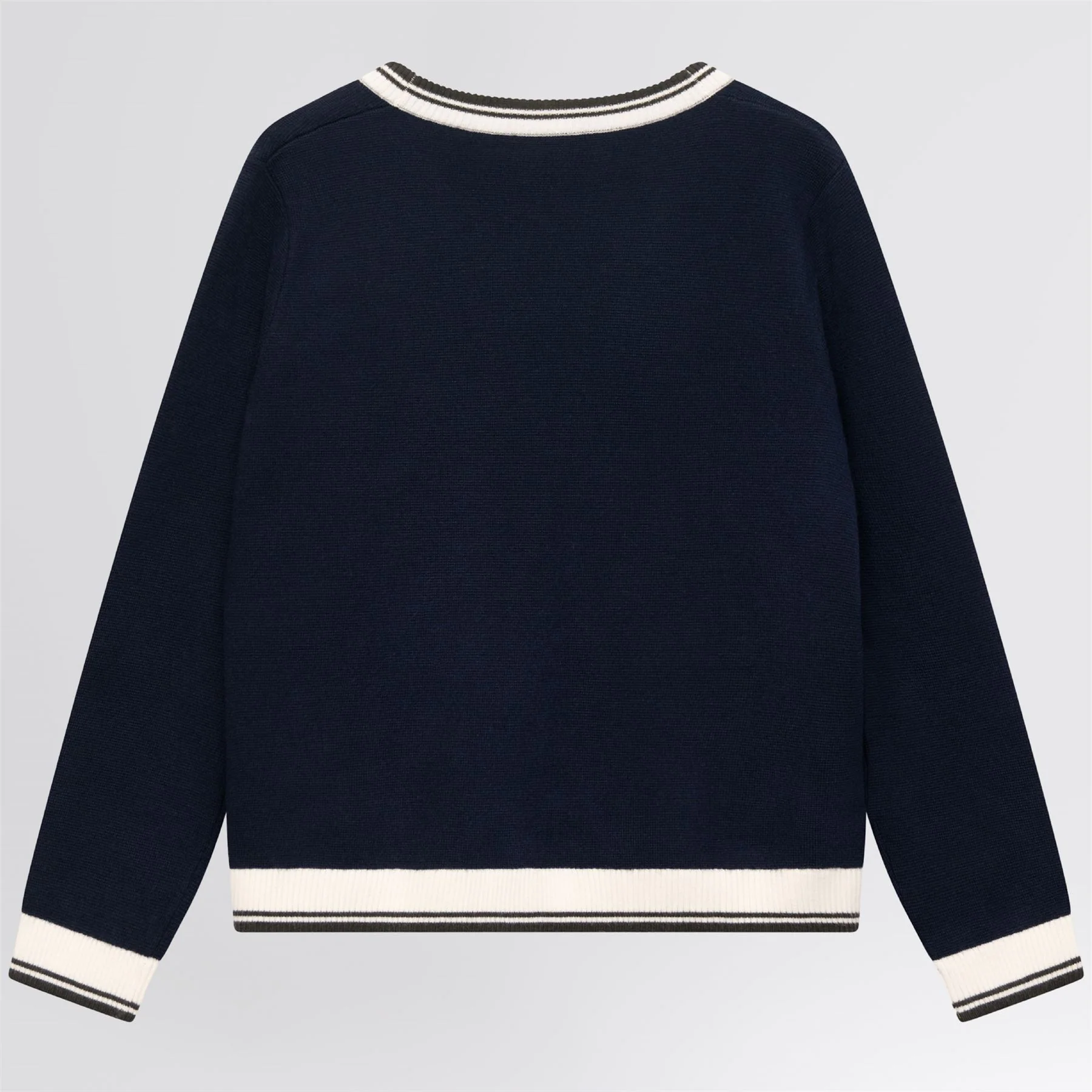 Golf Club Merino Wool Cardigan Navy - Image 12