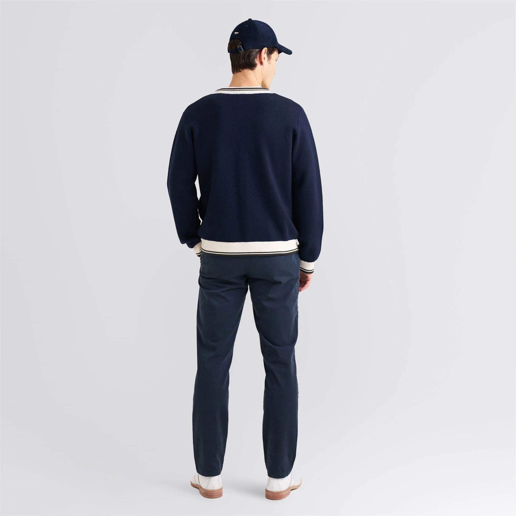 Golf Club Merino Wool Cardigan Navy - Image 4