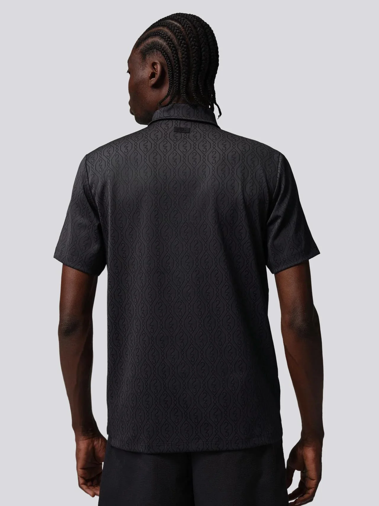 Golf Jacquard Polo Black - Image 2