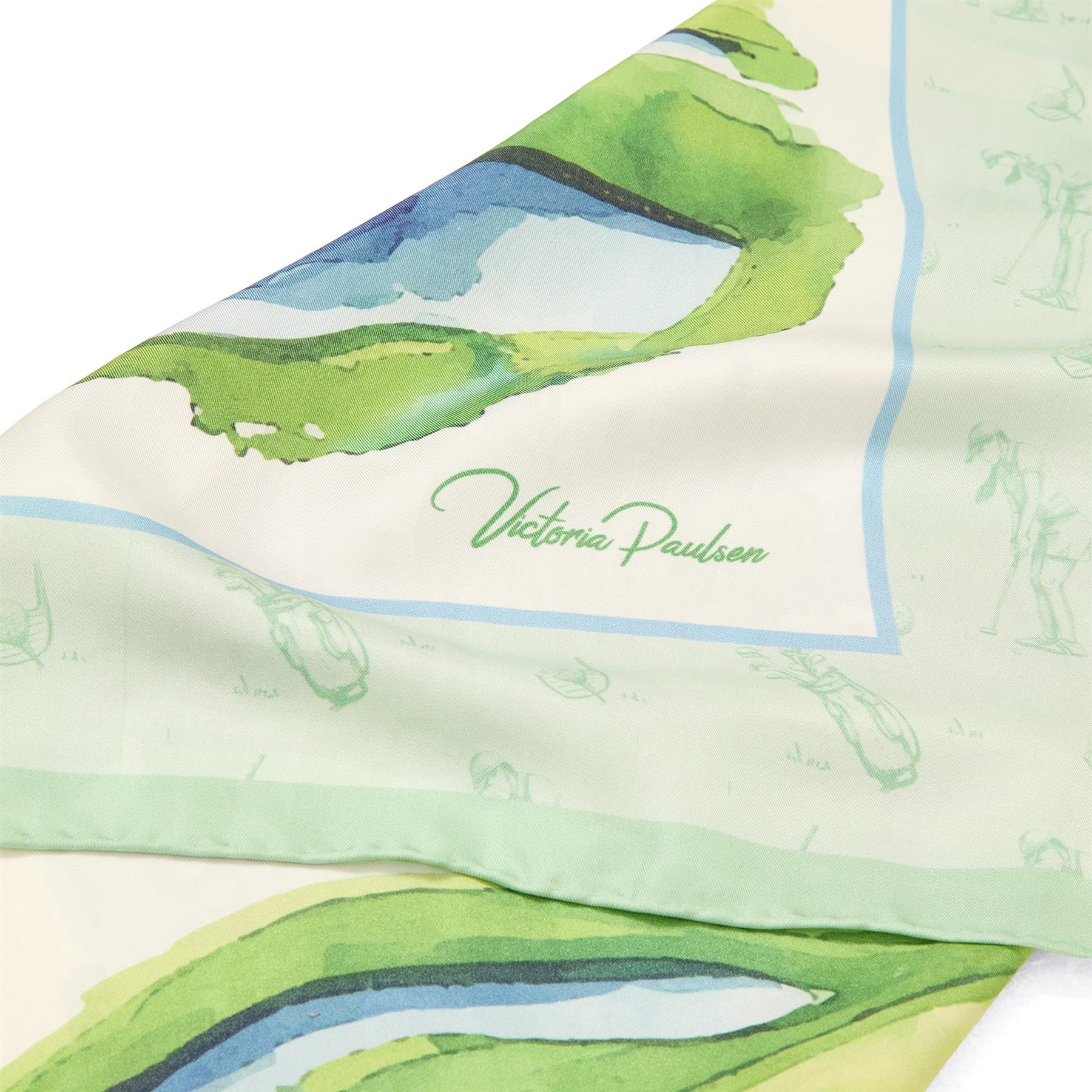Handcrafted Silk Scarf Green - Image 7