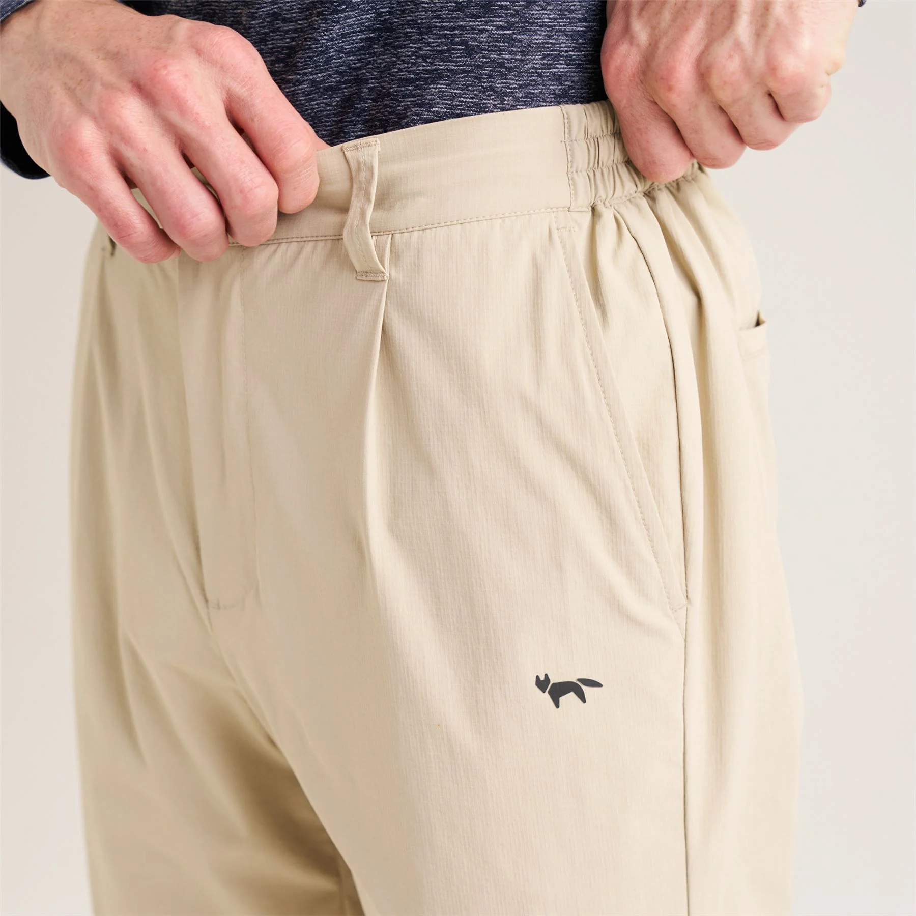 Stretch Golf Shorts Beige - Image 3