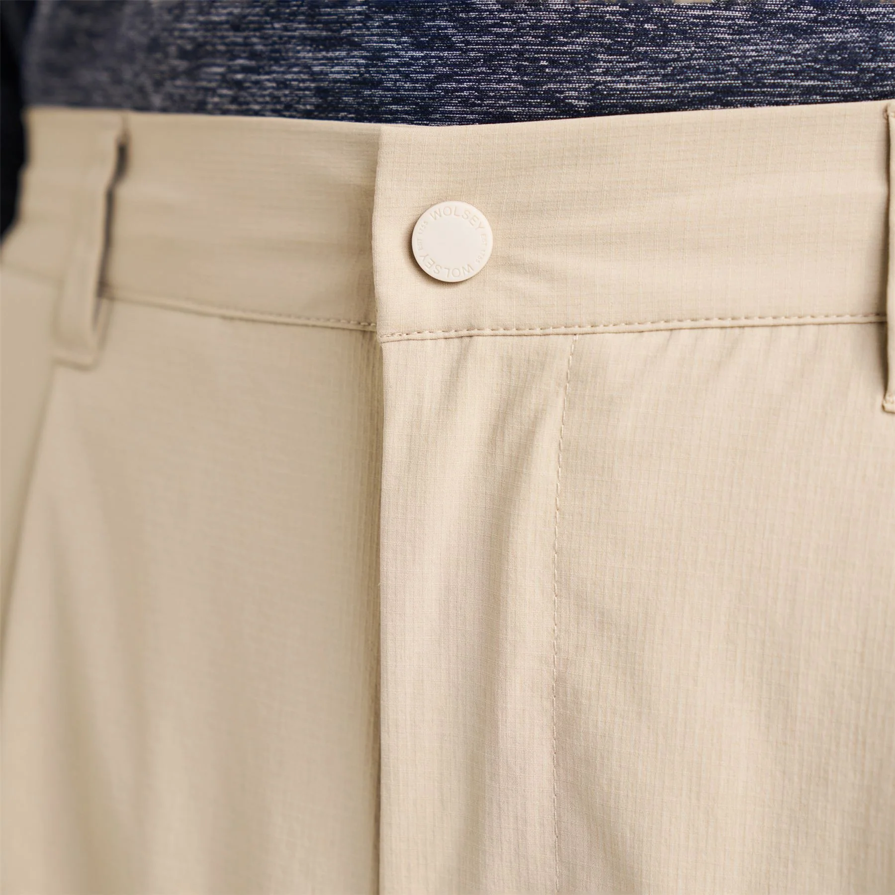 Stretch Golf Shorts Beige - Image 4