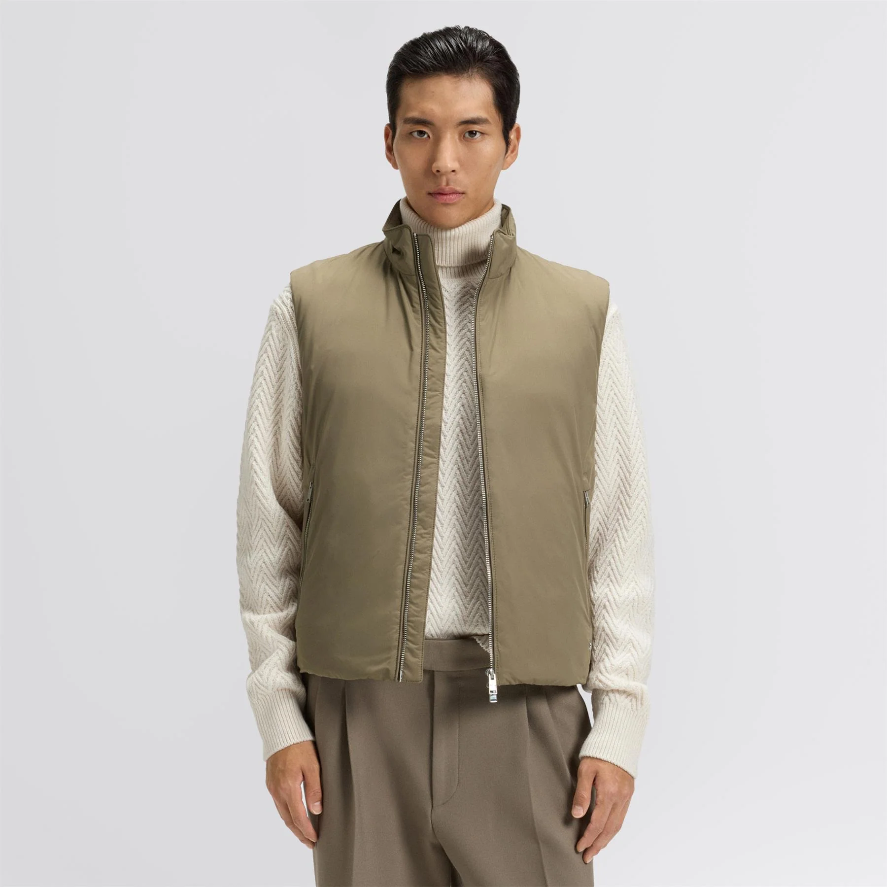 H-Darens Gilet Open Brown