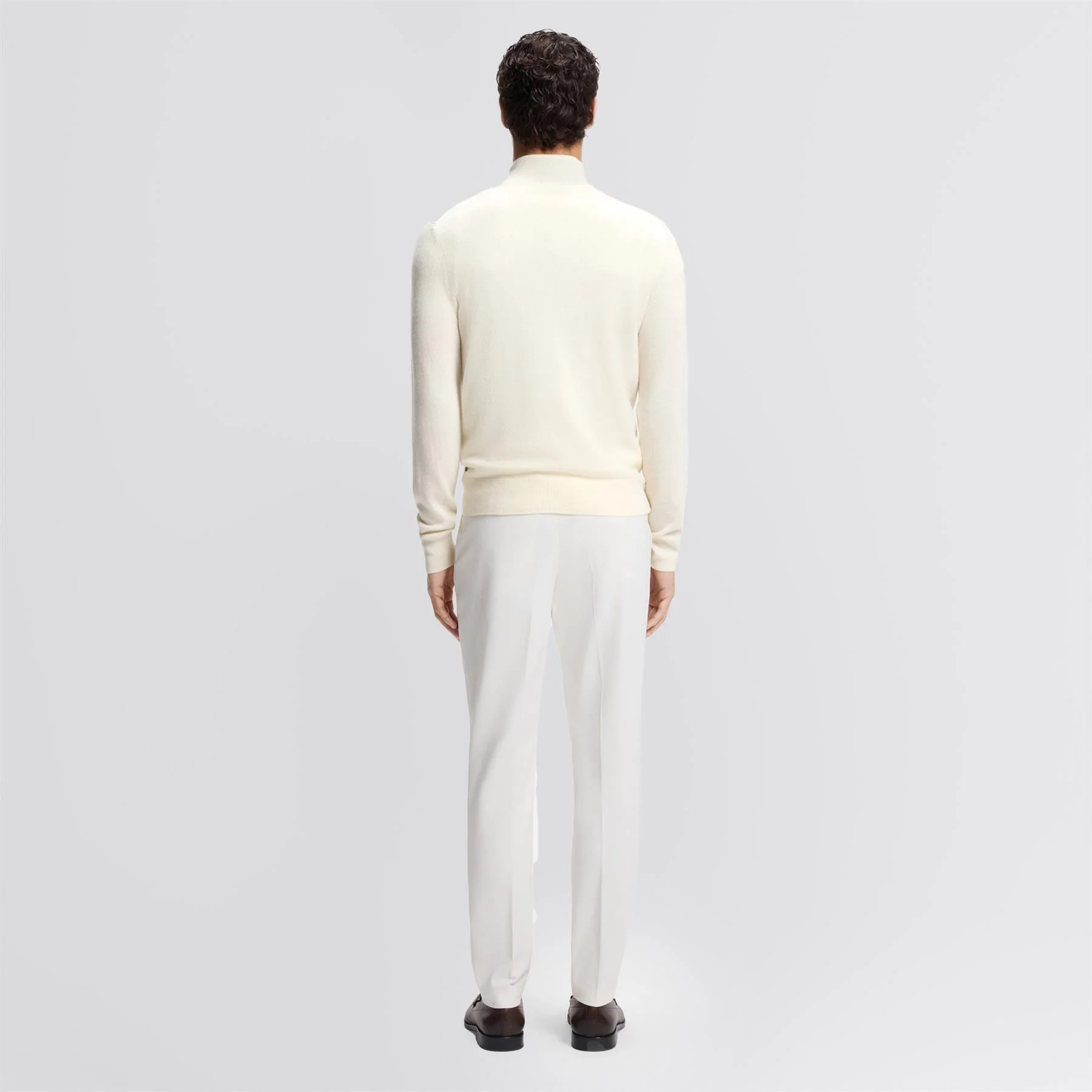 H-Hemarlo Wool Quarter Zip Open White - Image 4