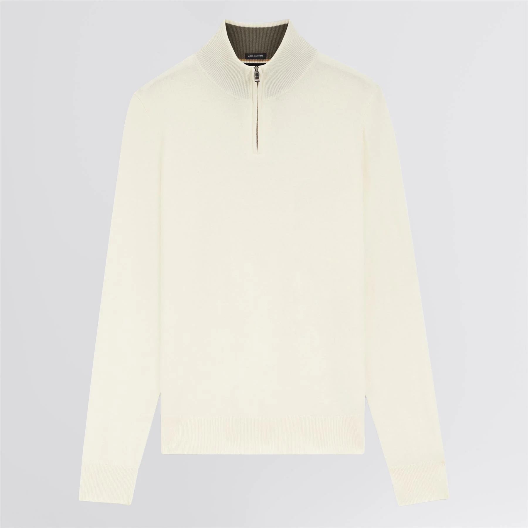 H-Hemarlo Wool Quarter Zip Open White - Image 6