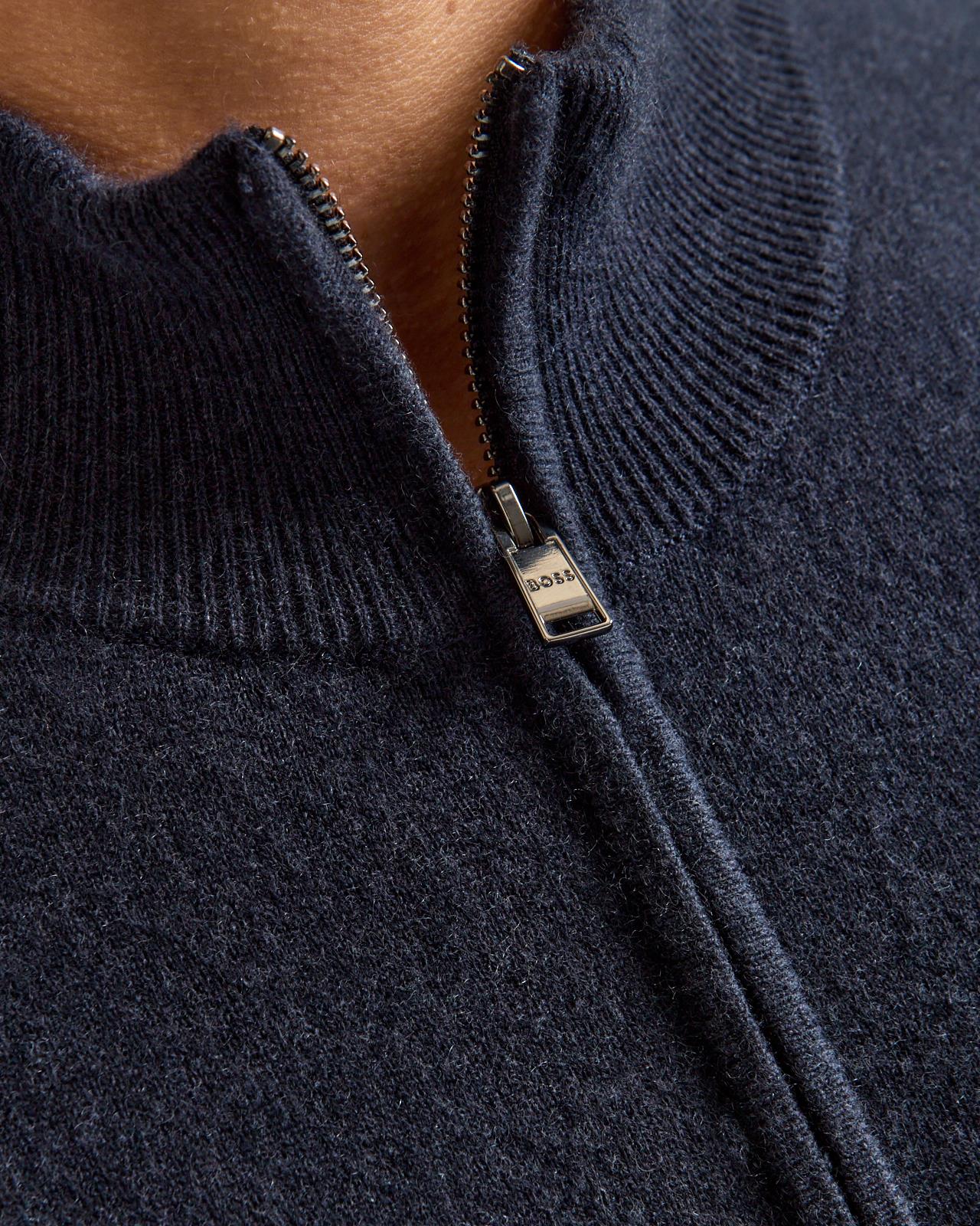 H-Hevoluto Cashmere Full Zip Dark Blue - Image 5