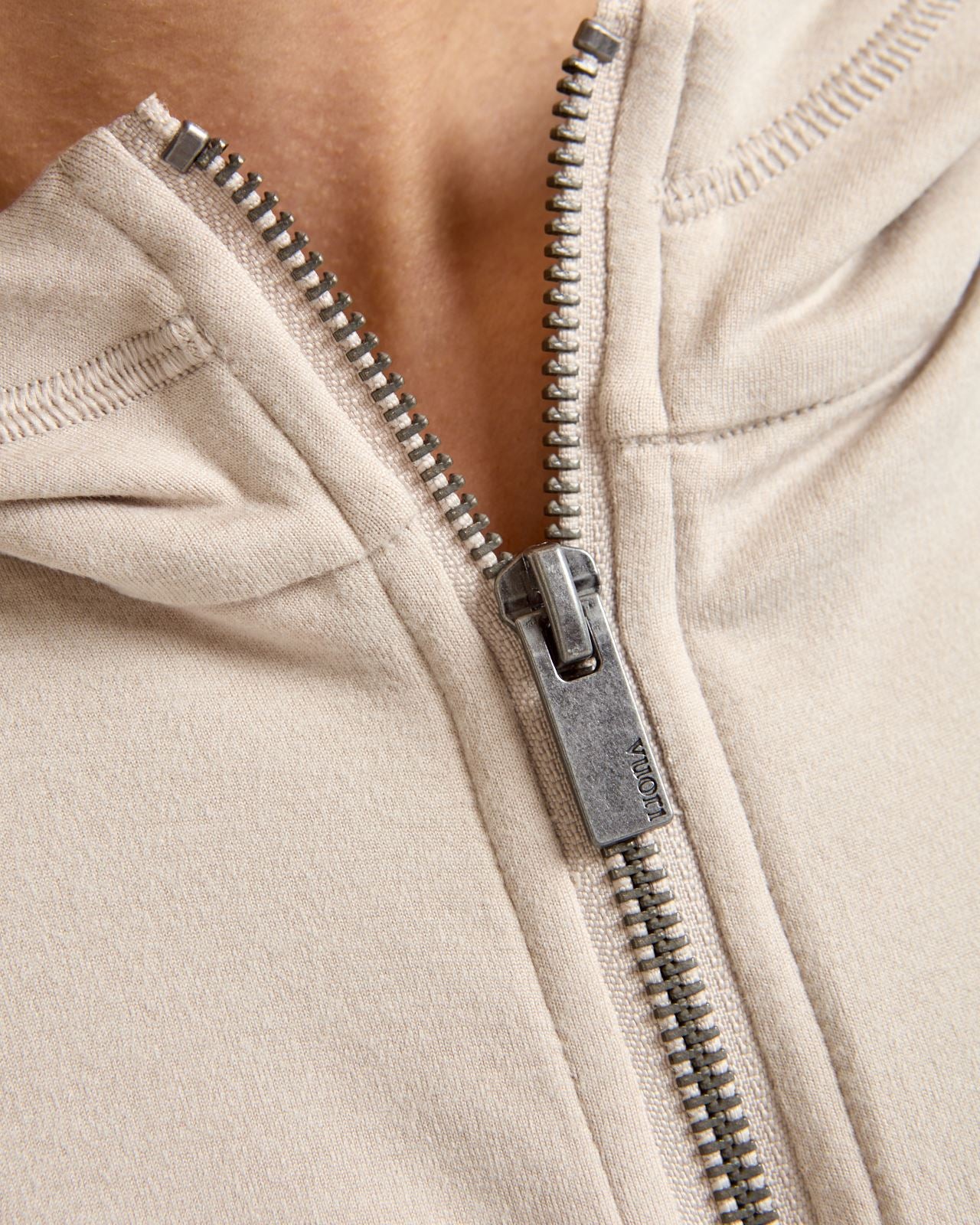Halo Modern Full Zip Hoodie Ecru Heather - Image 5