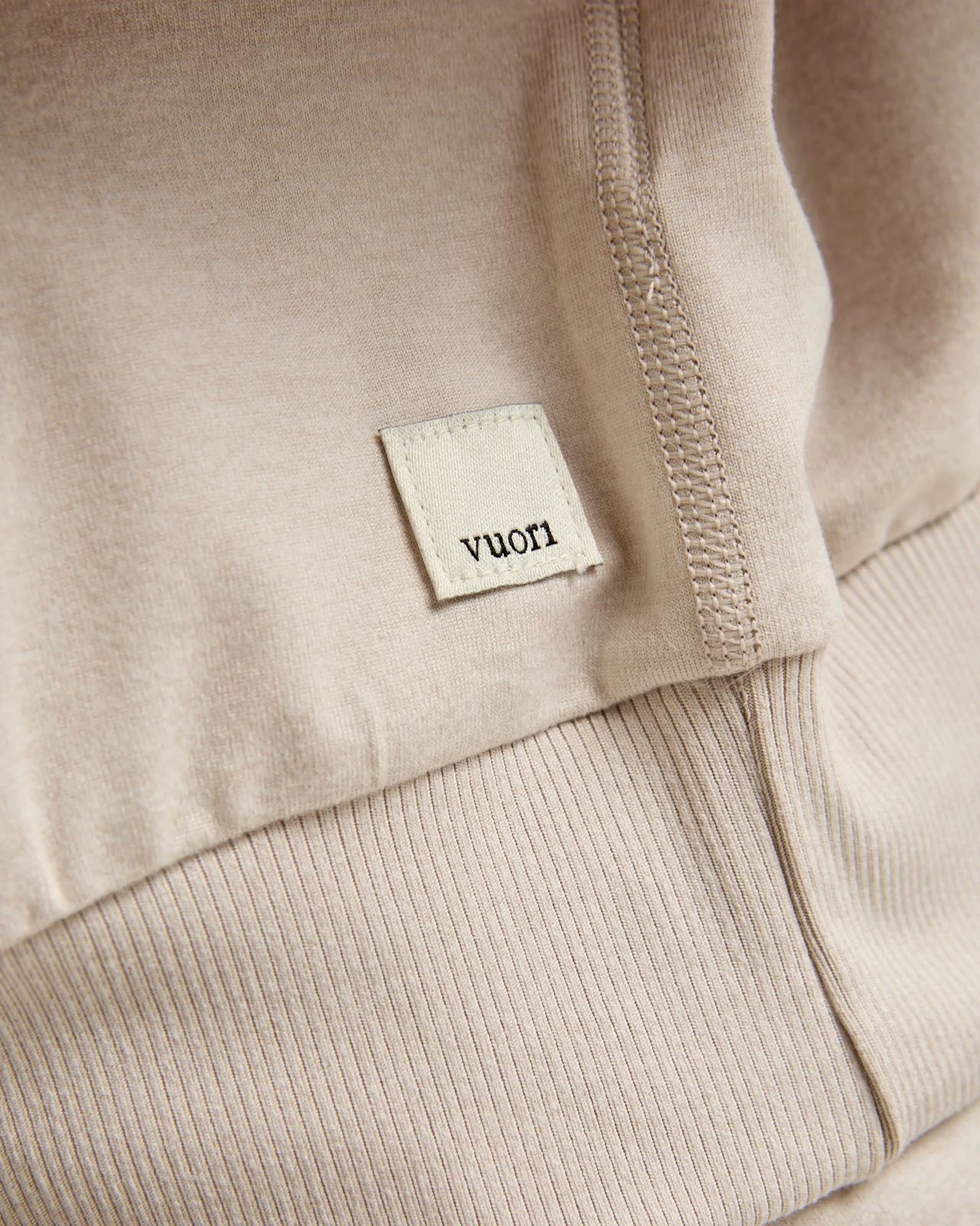 Halo Modern Full Zip Hoodie Ecru Heather - Image 7