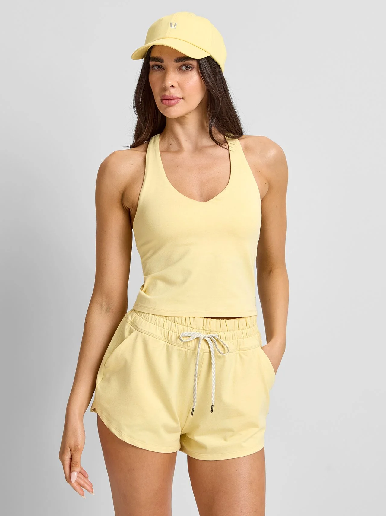 Halo Performance Crop Tank 2.0 Lemon Snap Heather