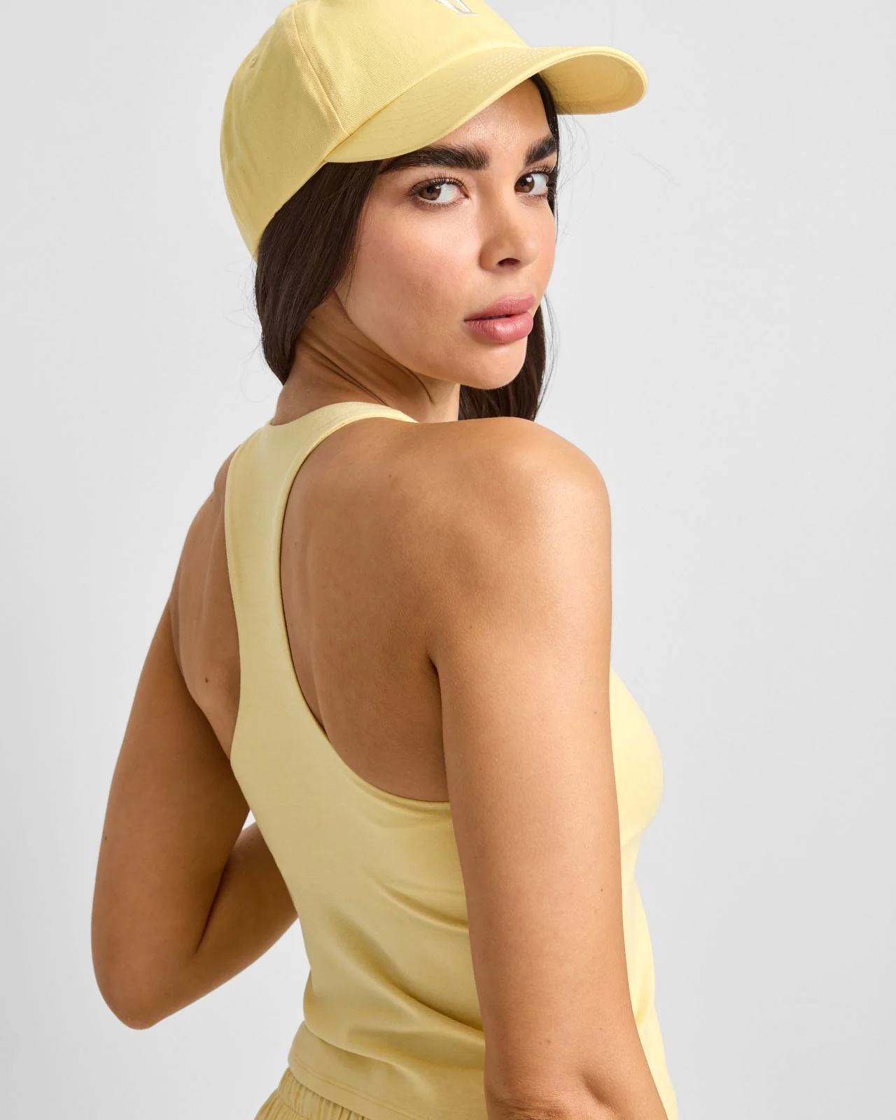 Halo Performance Crop Tank 2.0 Lemon Snap Heather - Image 5