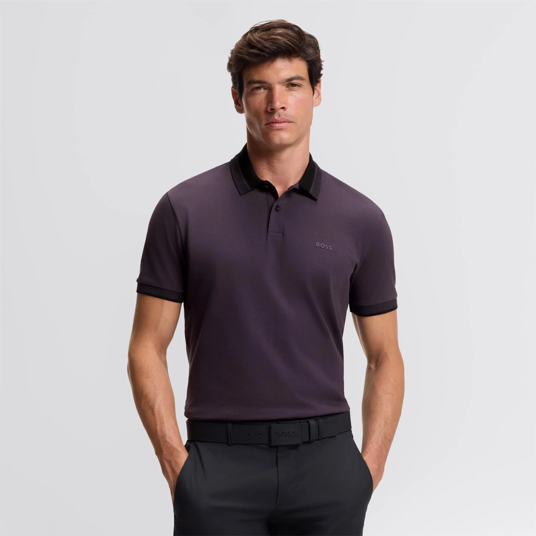 Hole19 Logo Polo Medium Purple