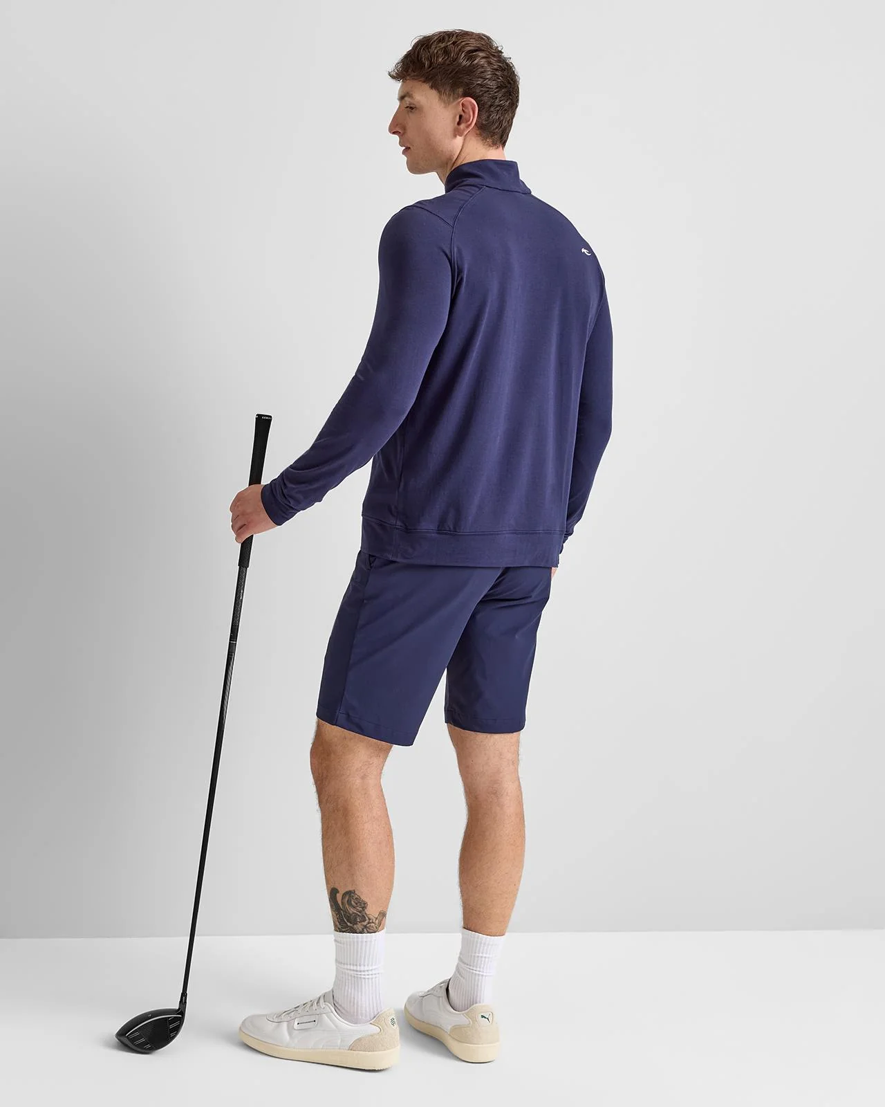Hollow Pima Half-Zip Atlanta Blue - Image 4
