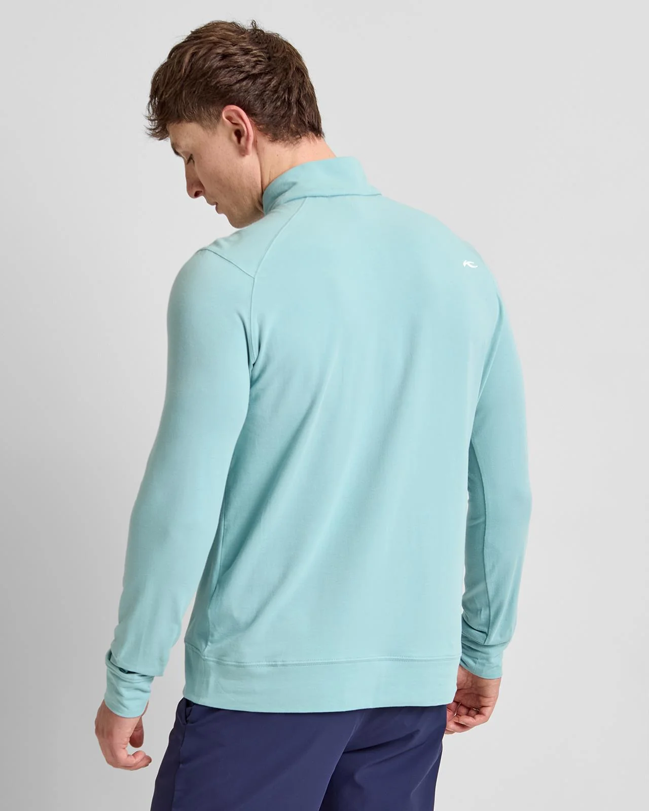 Hollow Pima Half Zip Mid Layer Riverbank - Image 2