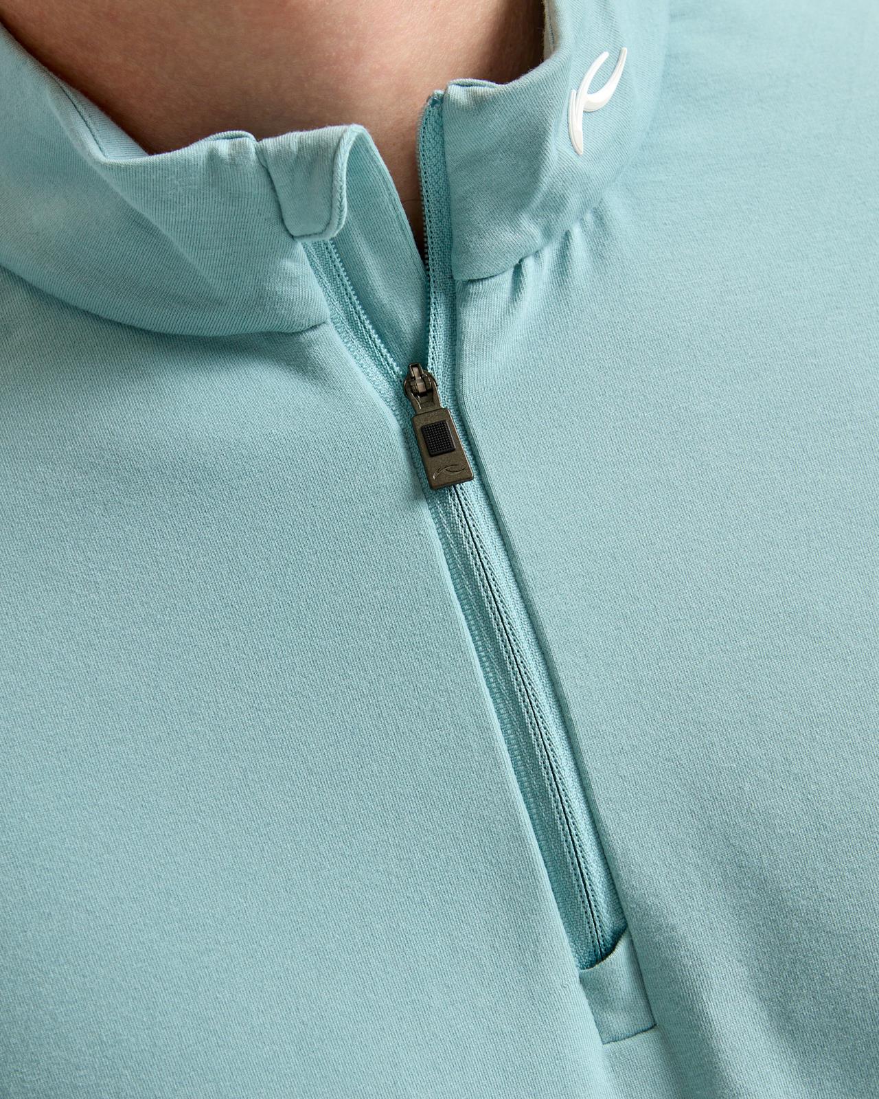 Hollow Pima Half Zip Mid Layer Riverbank - Image 6