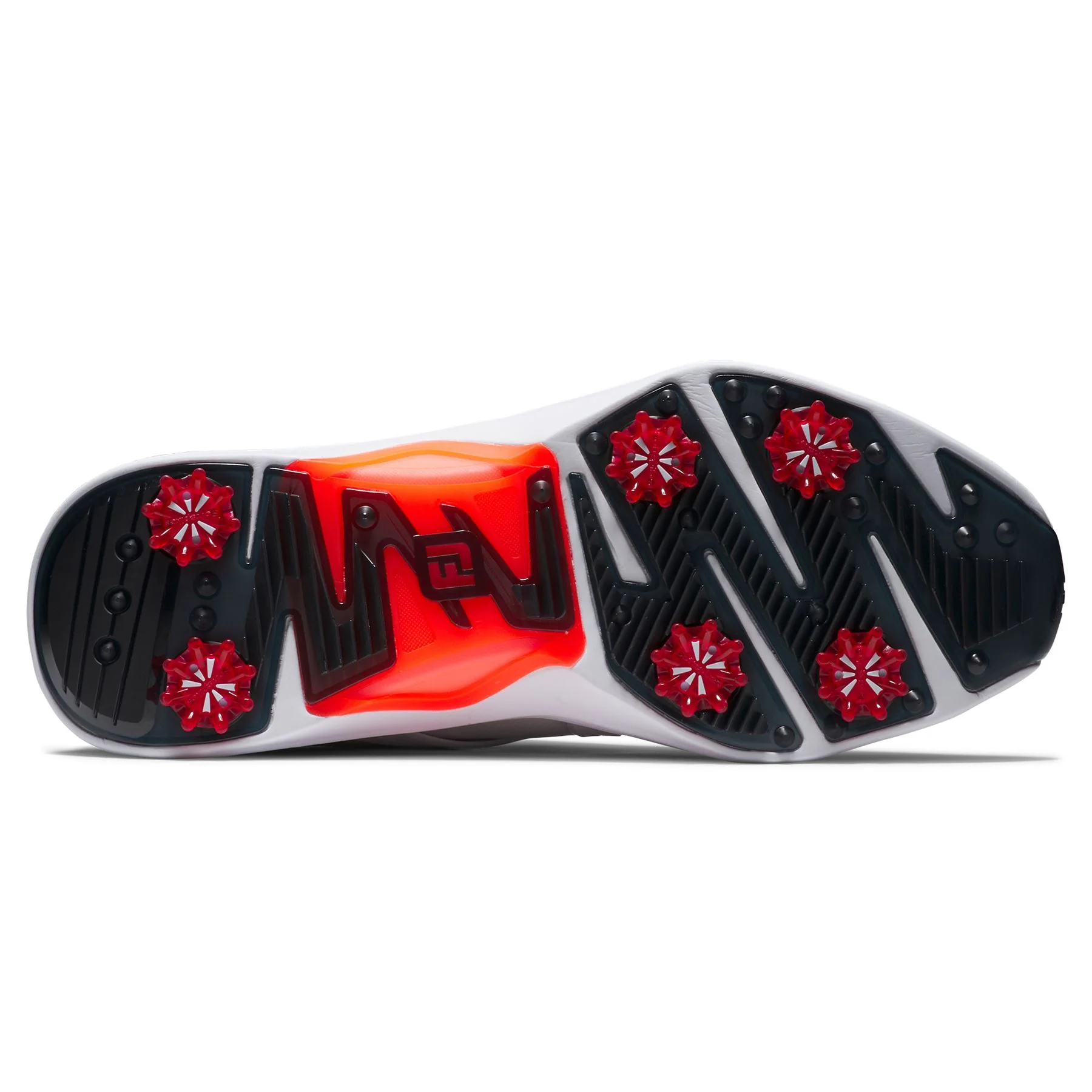 Hyperflex Spiked Golf Shoes White/Black/Red - Image 4