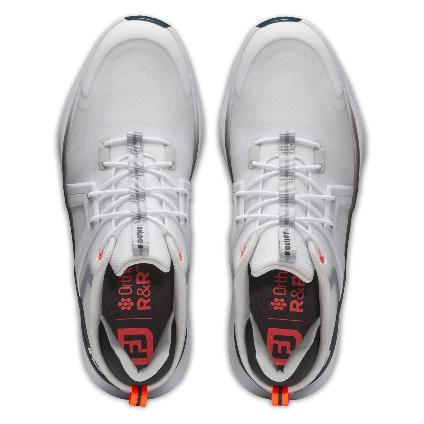 Hyperflex Spiked Golf Shoes White/Black/Red - Image 7