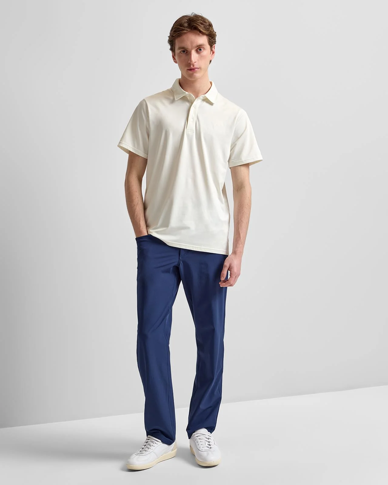 Jacquard Knit Polo Cream - Image 3