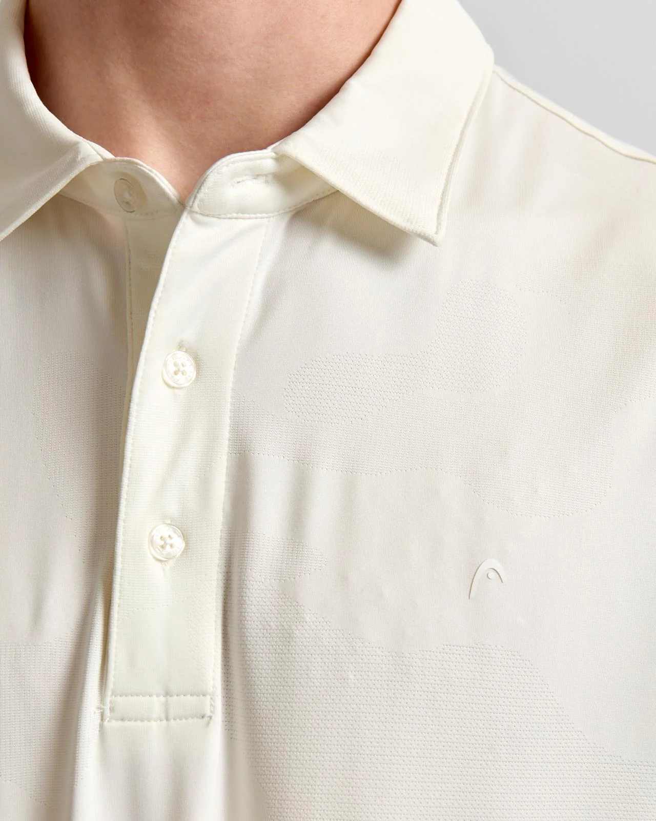 Jacquard Knit Polo Cream - Image 6