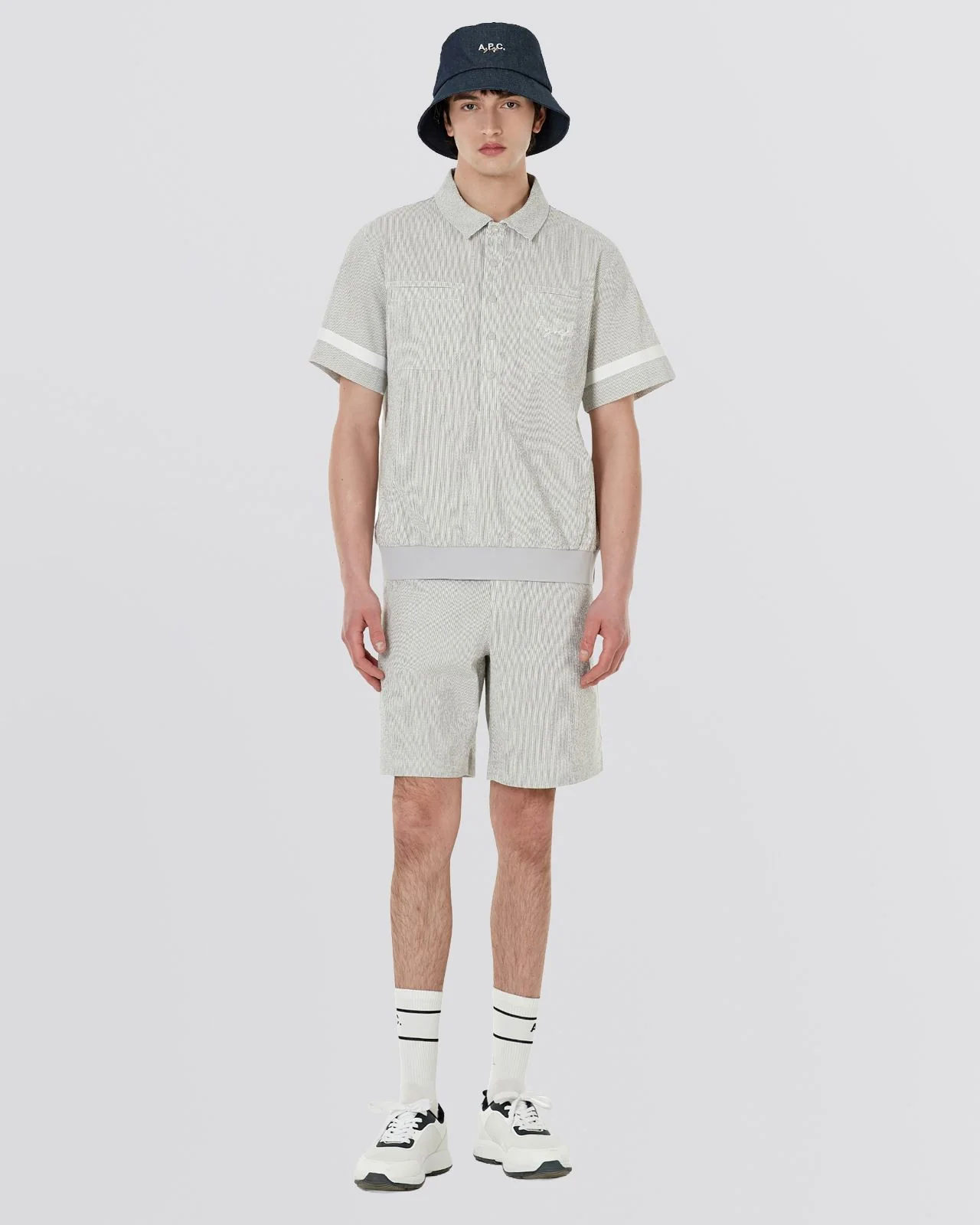 Jean Polo Shirt Co-Ord Grey - Image 4
