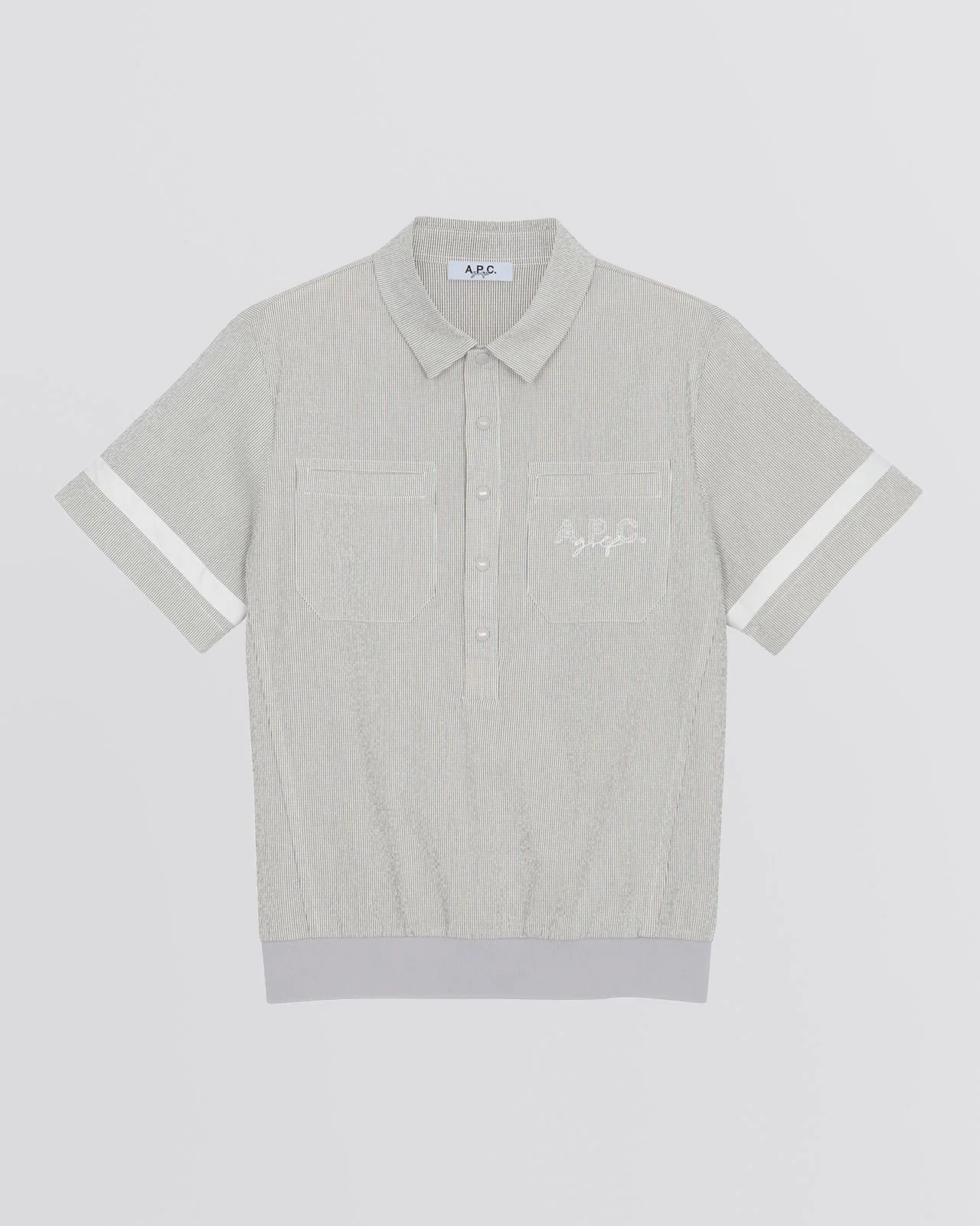 Jean Polo Shirt Co-Ord Grey - Image 7