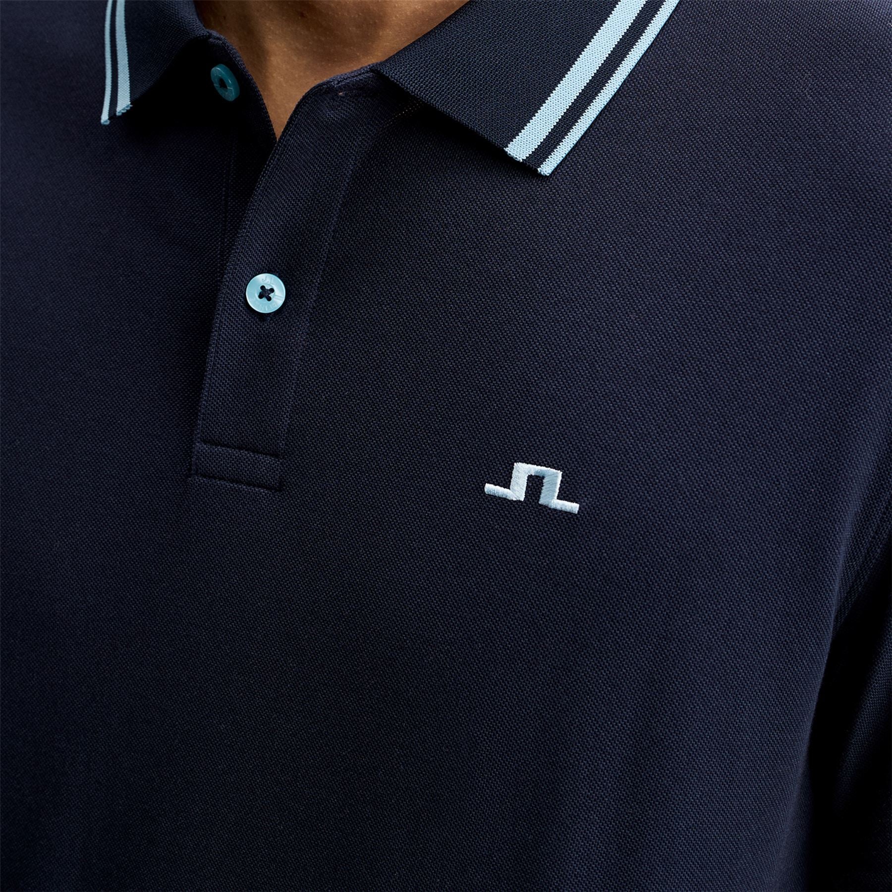 Joey Tipping Jacquard Rib Polo JL Navy - Image 4