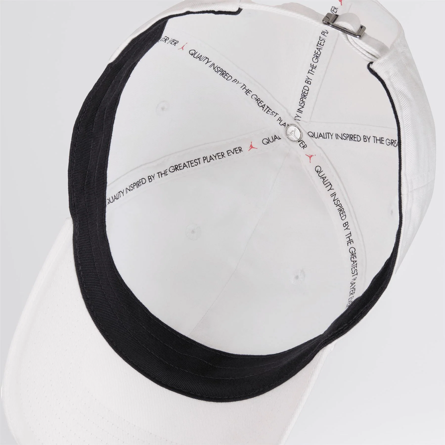 Jordan Club Unstructured Curved-Bill Hat White/Black - Image 3