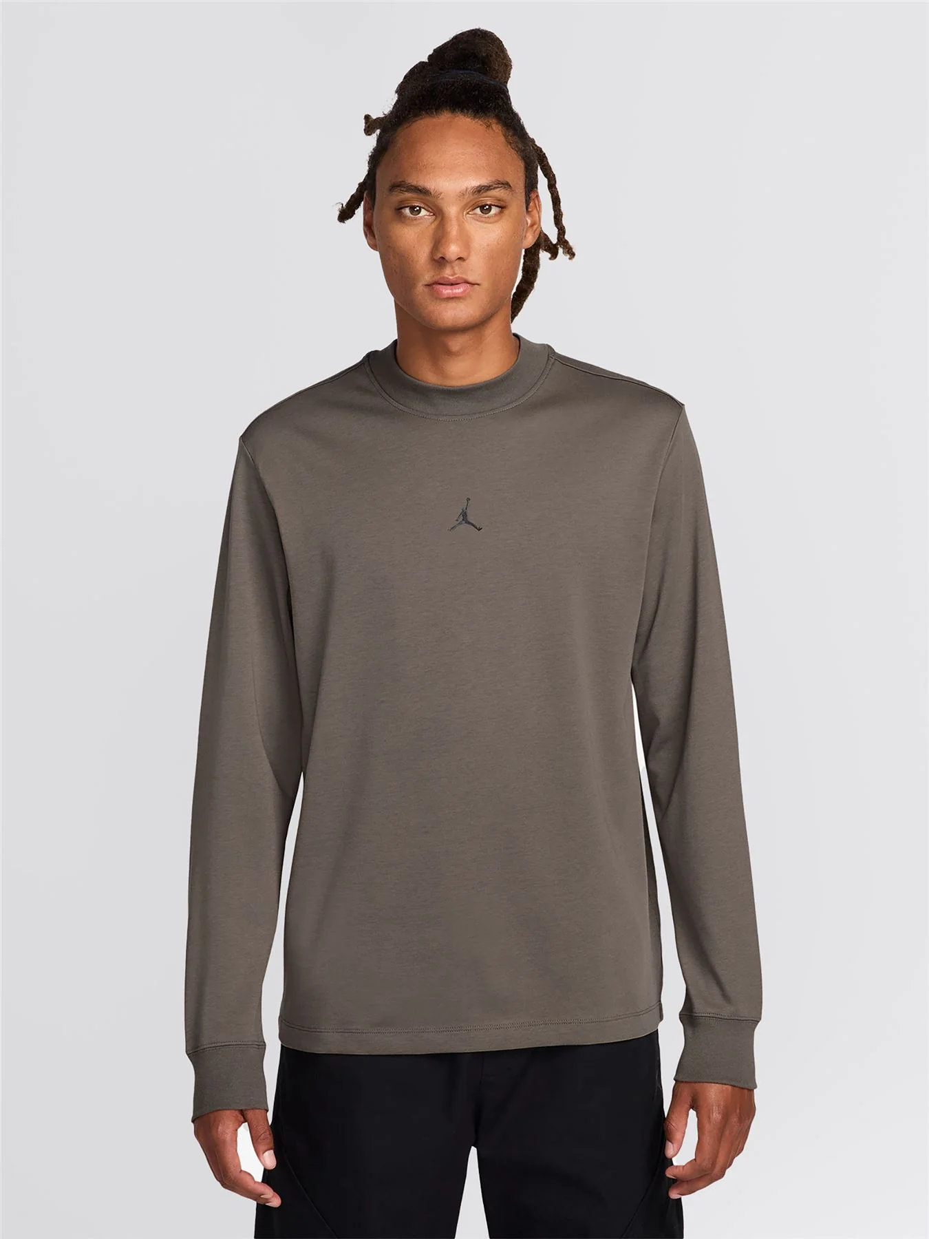 Jordan Dri-FIT Golf LS Mock Neck Sweatshirt Olive Grey/Anthracite