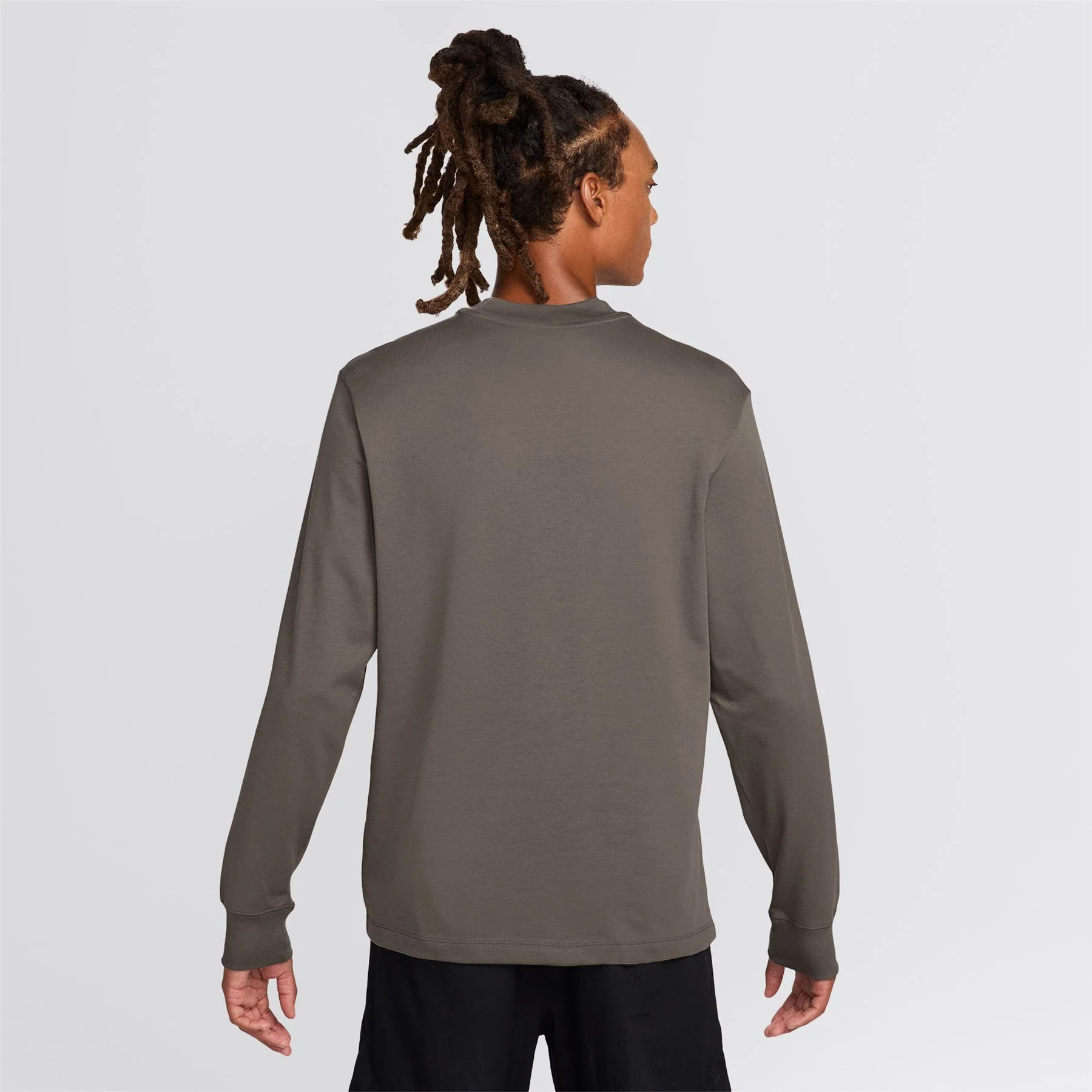 Jordan Dri-FIT Golf LS Mock Neck Sweatshirt Olive Grey/Anthracite - Image 2