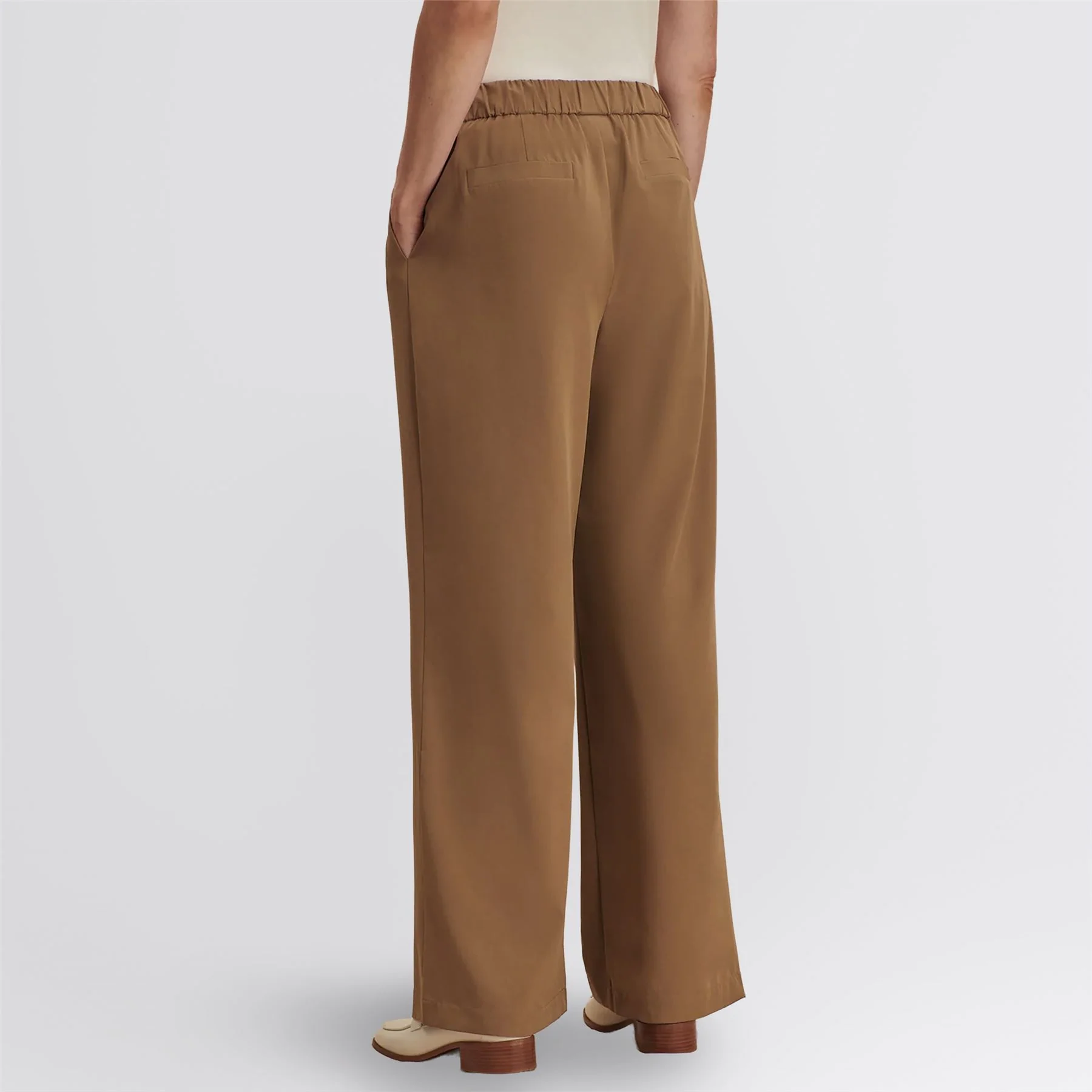Kayson Wide Leg 2.0 29.5 Inch Trousers Taupe Stone - Image 3