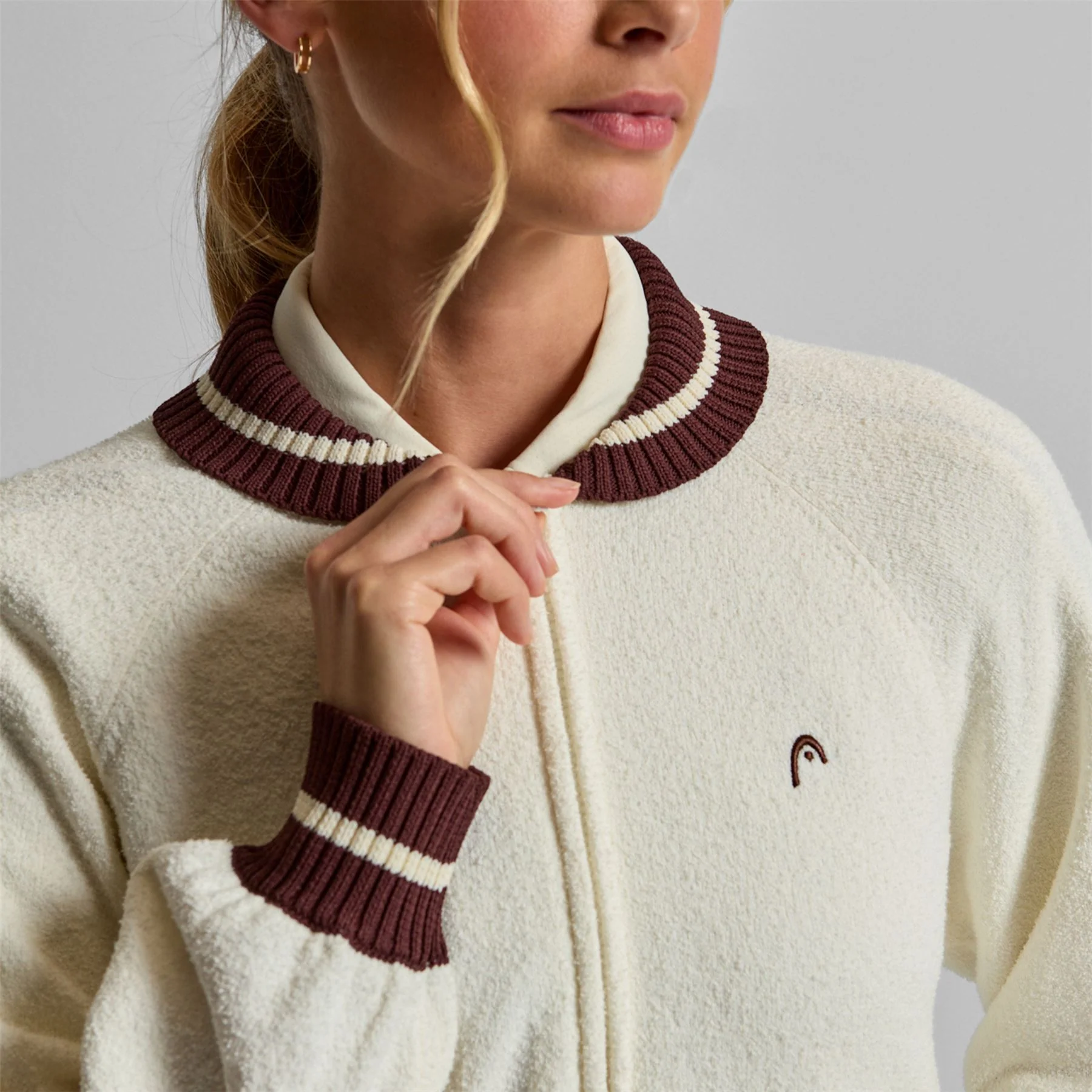 Knit Raglan Jacket Cream - Image 6