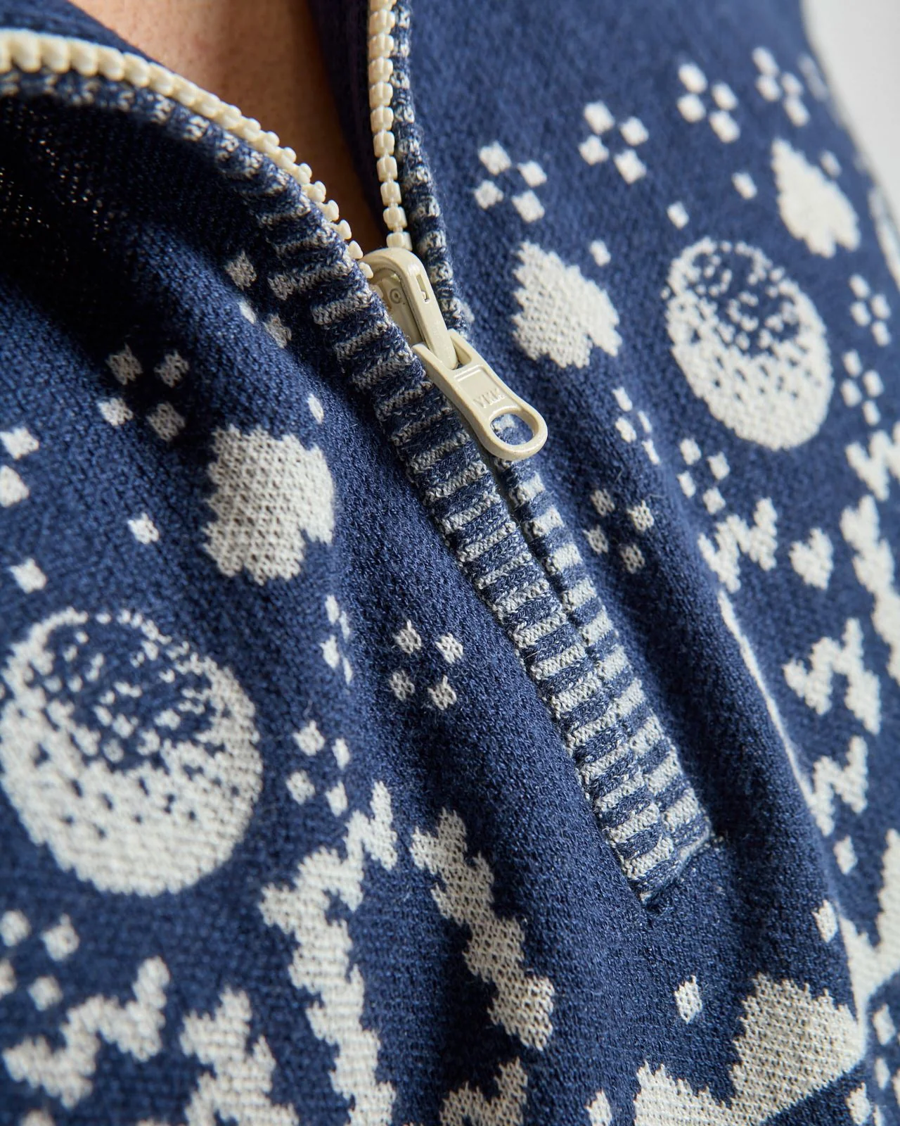 Knit Zip Hoodie Navy - Image 6