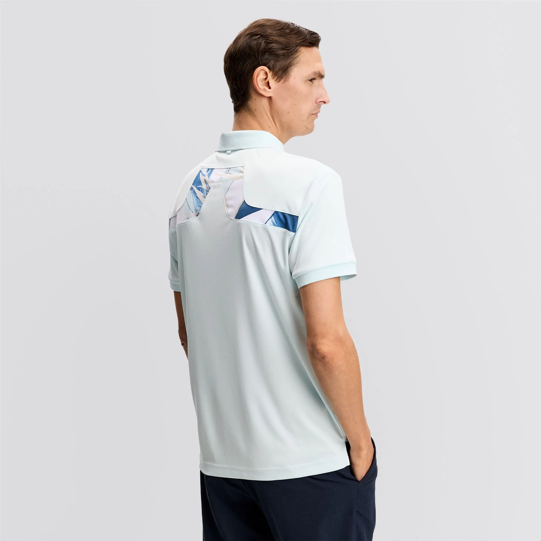 KV TX Jersey Print Polo Paradise Skylight - Image 2