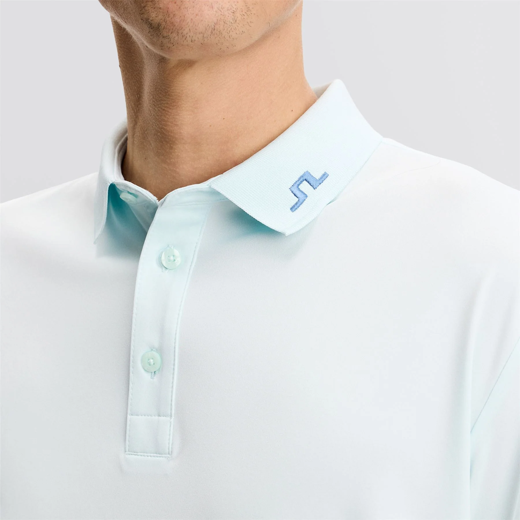 KV TX Jersey Print Polo Paradise Skylight - Image 4