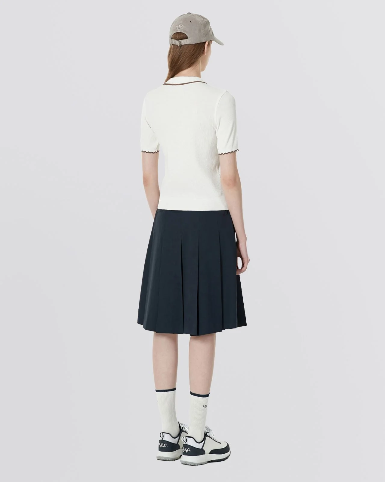 Leana Midi Pleated Skirt Marine - Image 4