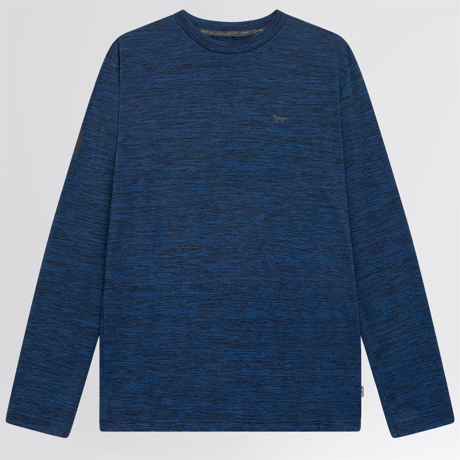 Long Sleeve Mesh Textured T-Shirt Navy - Image 11