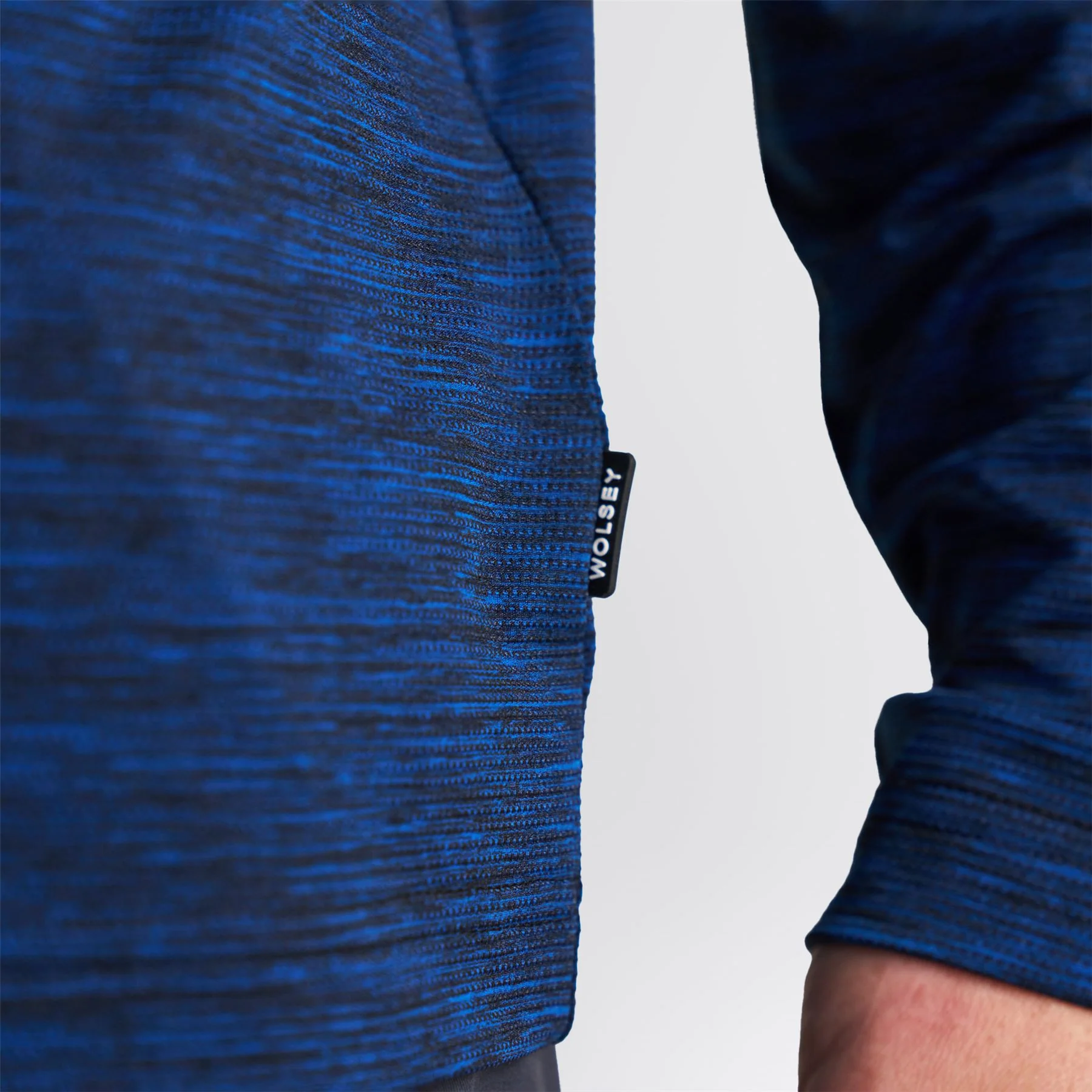 Long Sleeve Mesh Textured T-Shirt Navy - Image 8