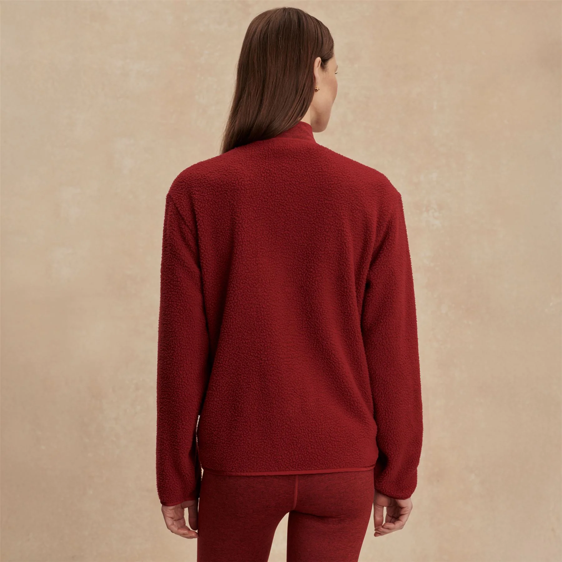Marina Collarless Fleece Red Dahlia - Image 2
