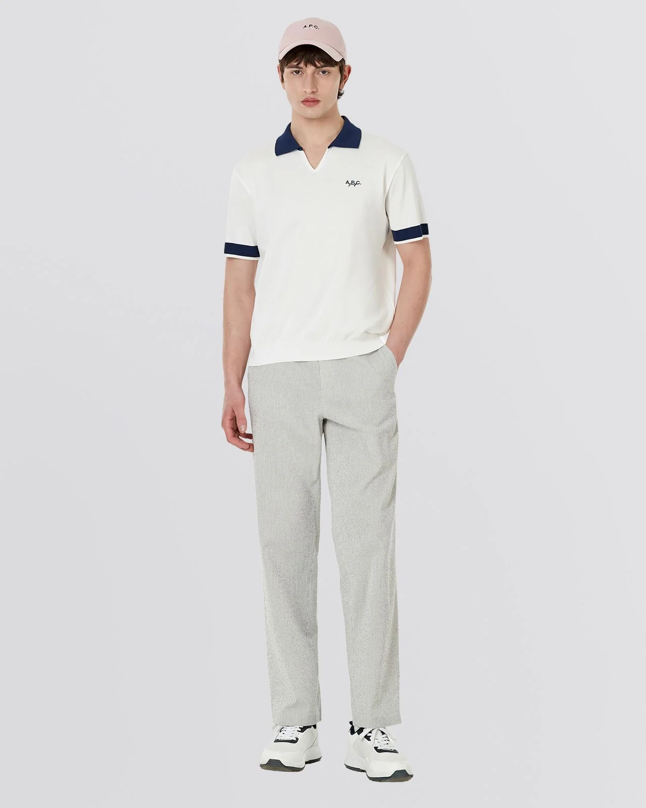Maryse Knit Sweater Polo Shirt White - Image 3