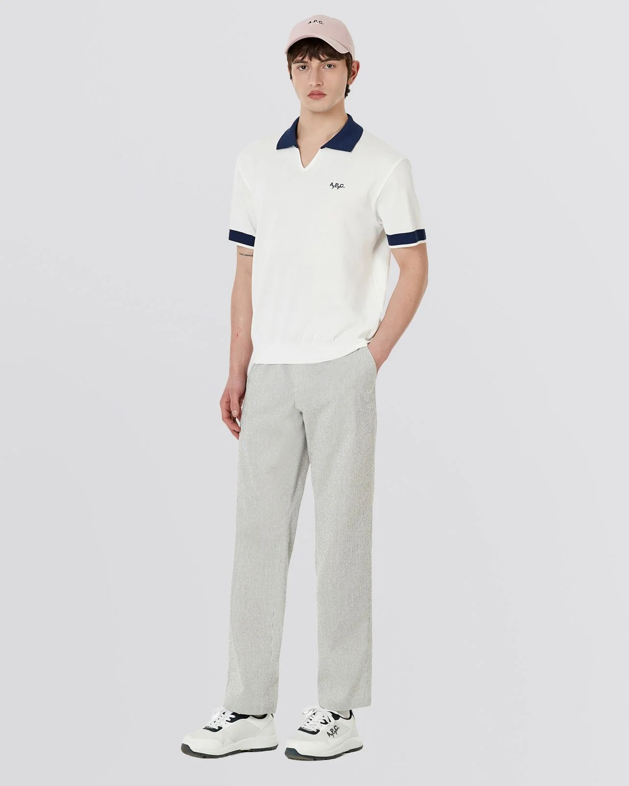 Maryse Knit Sweater Polo Shirt White - Image 4