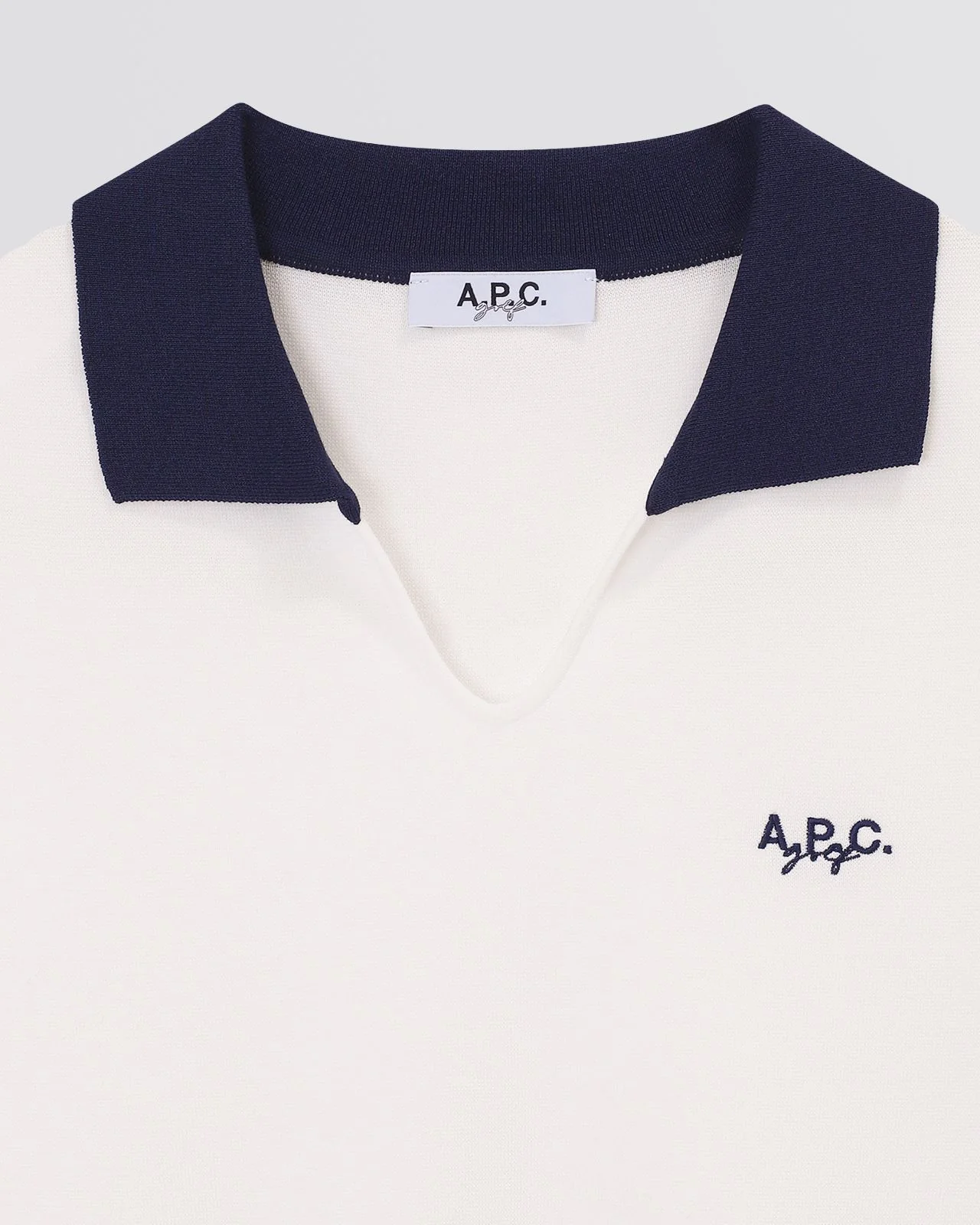Maryse Knit Sweater Polo Shirt White - Image 5