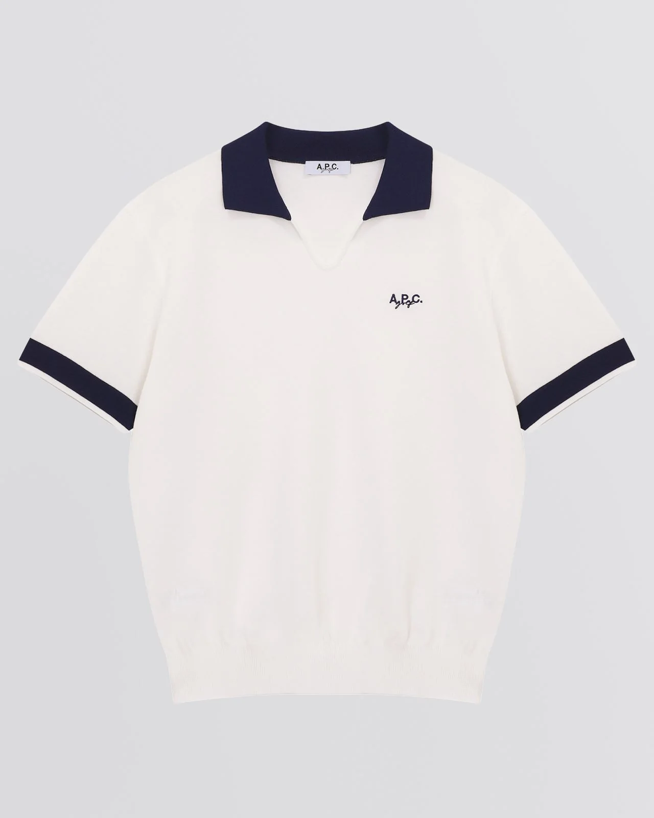 Maryse Knit Sweater Polo Shirt White - Image 6