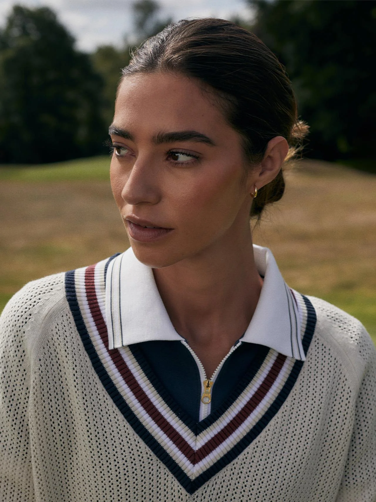 Maurice V-Neck Sweater Oat Milk - Image 6
